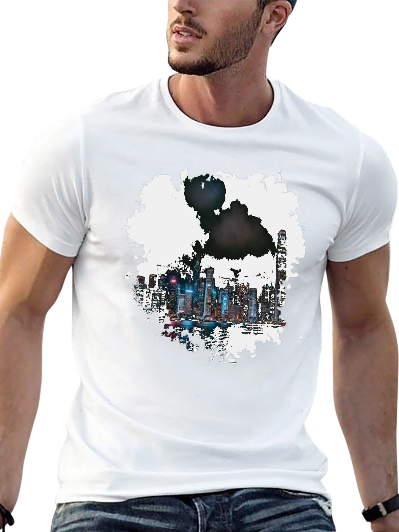 Cityscape Graphic Tee - Modern Urban Style