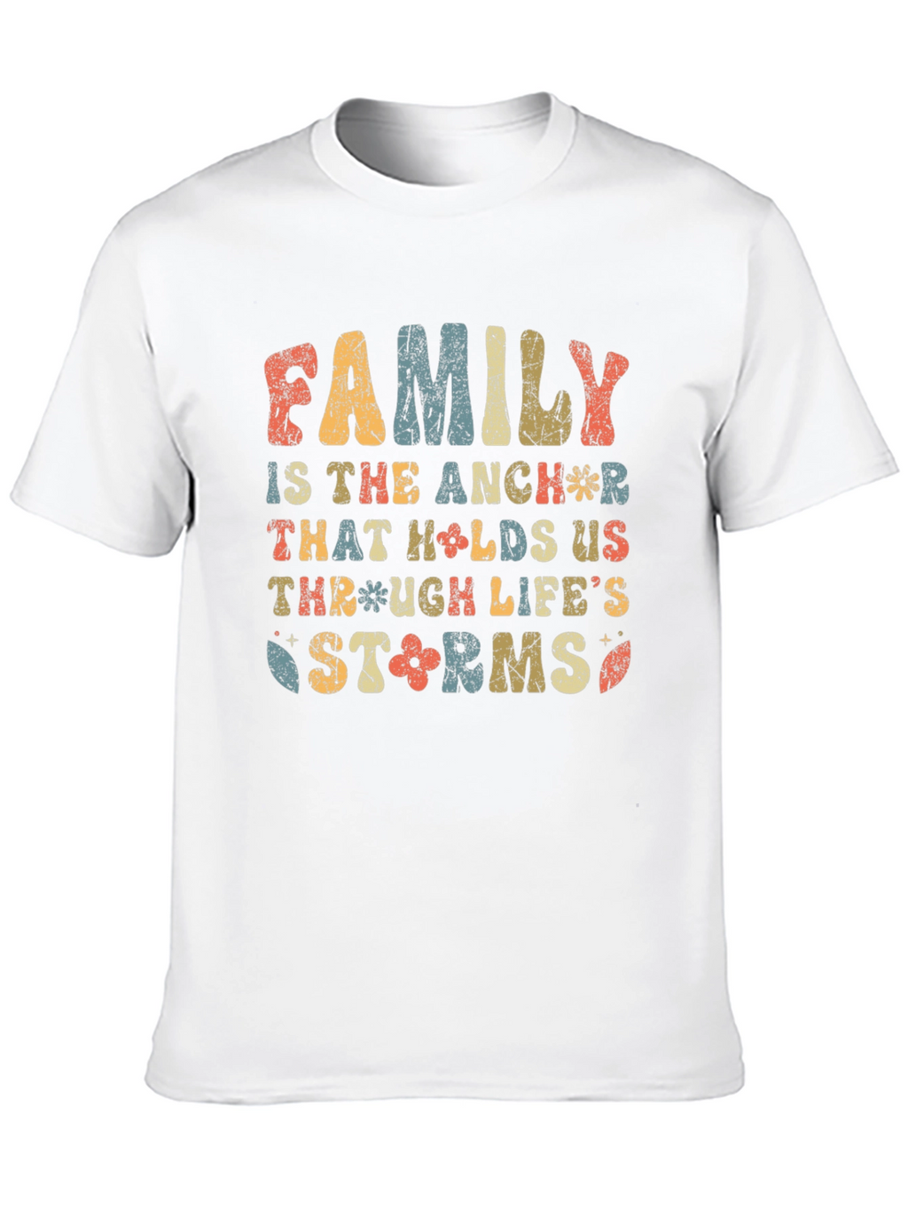 Family Anchor Retro Graphic T-Shirt