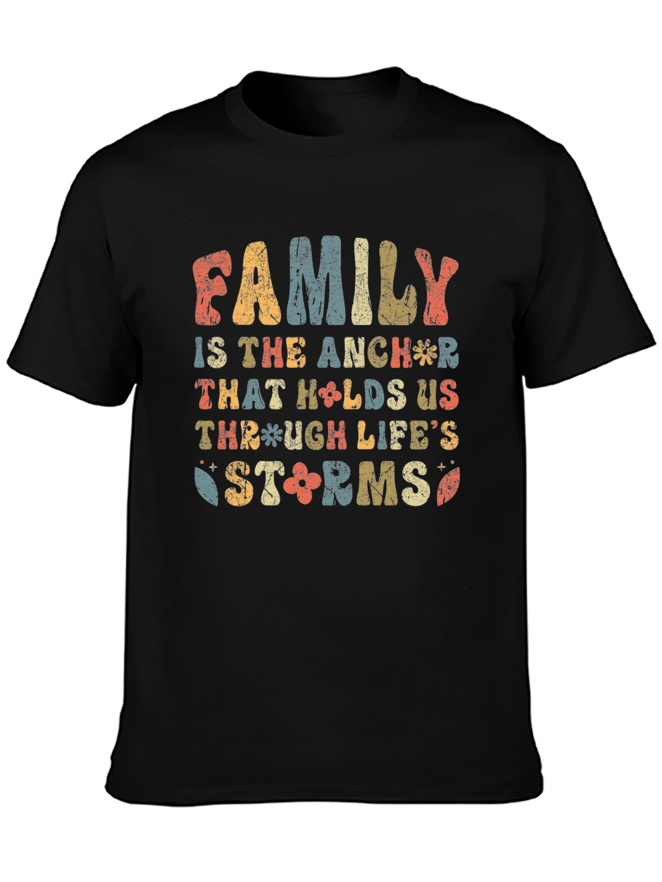 Family Anchor Retro Graphic T-Shirt
