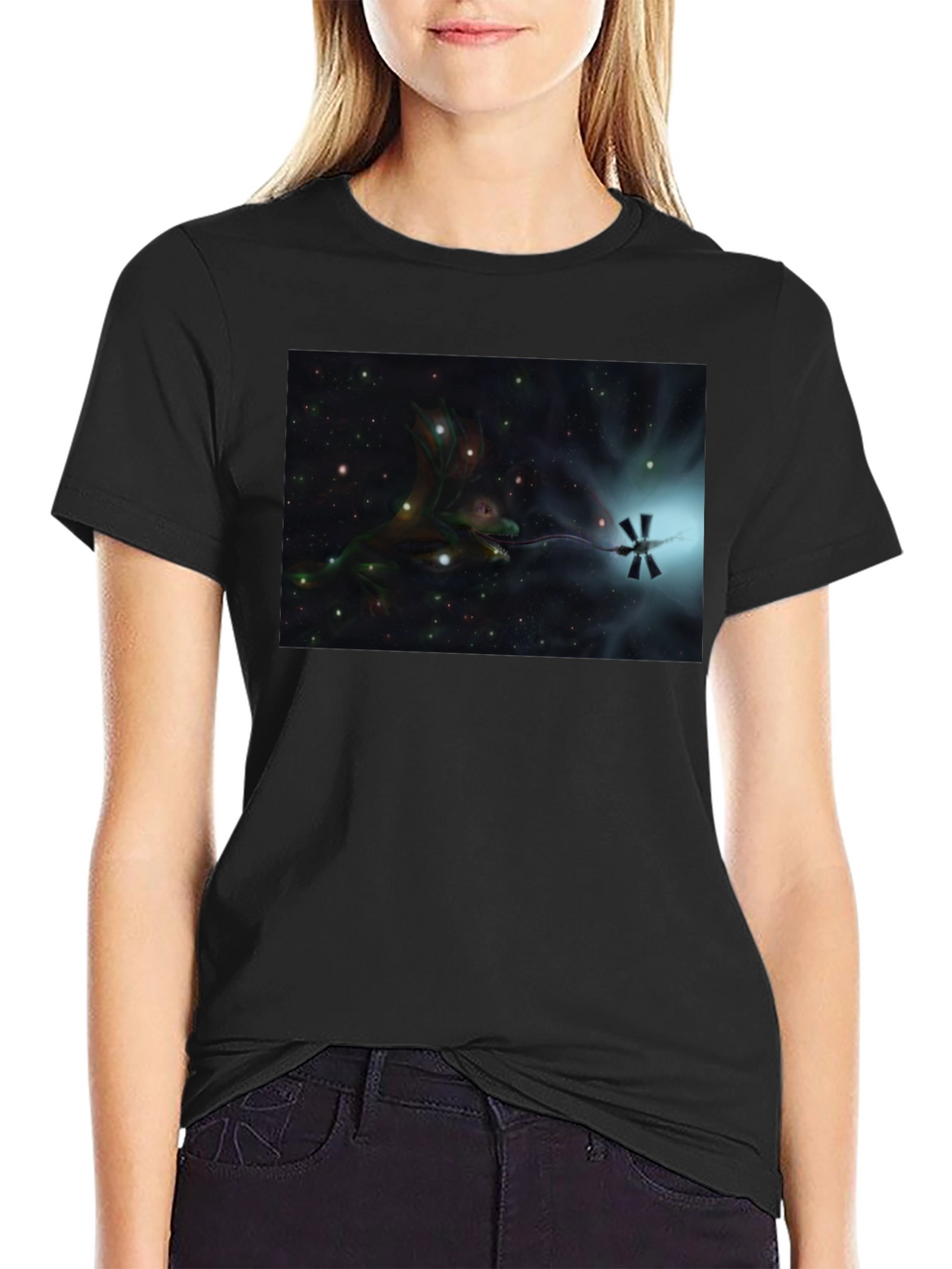 Cosmic Dragon Black T-Shirt