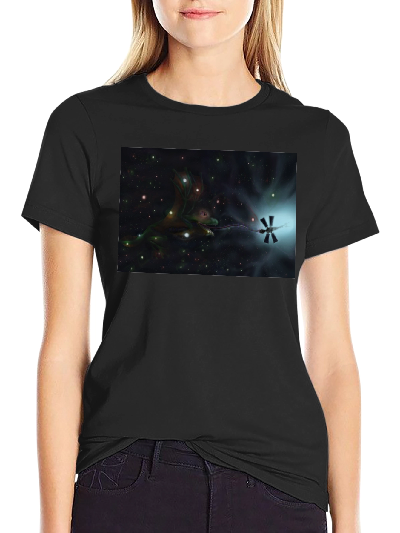 Cosmic Dragon Black T-Shirt