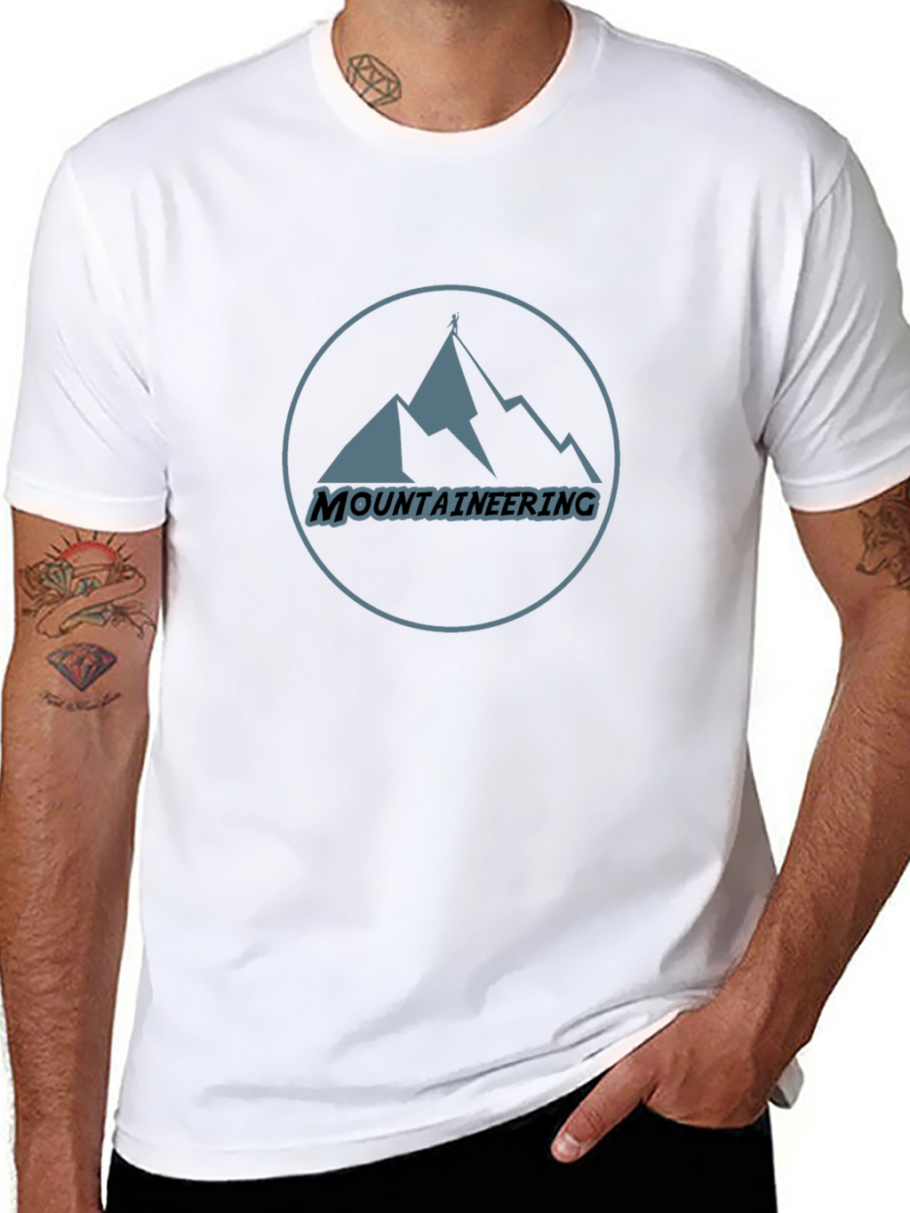 Mountaineering Graphic T-Shirt - Black Cotton Tee