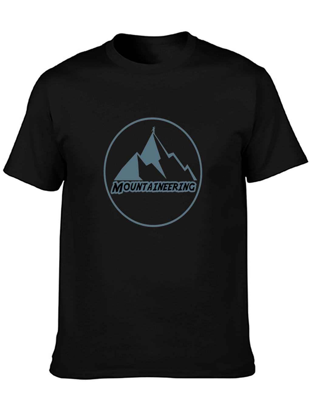 Mountaineering Graphic T-Shirt - Black Cotton Tee