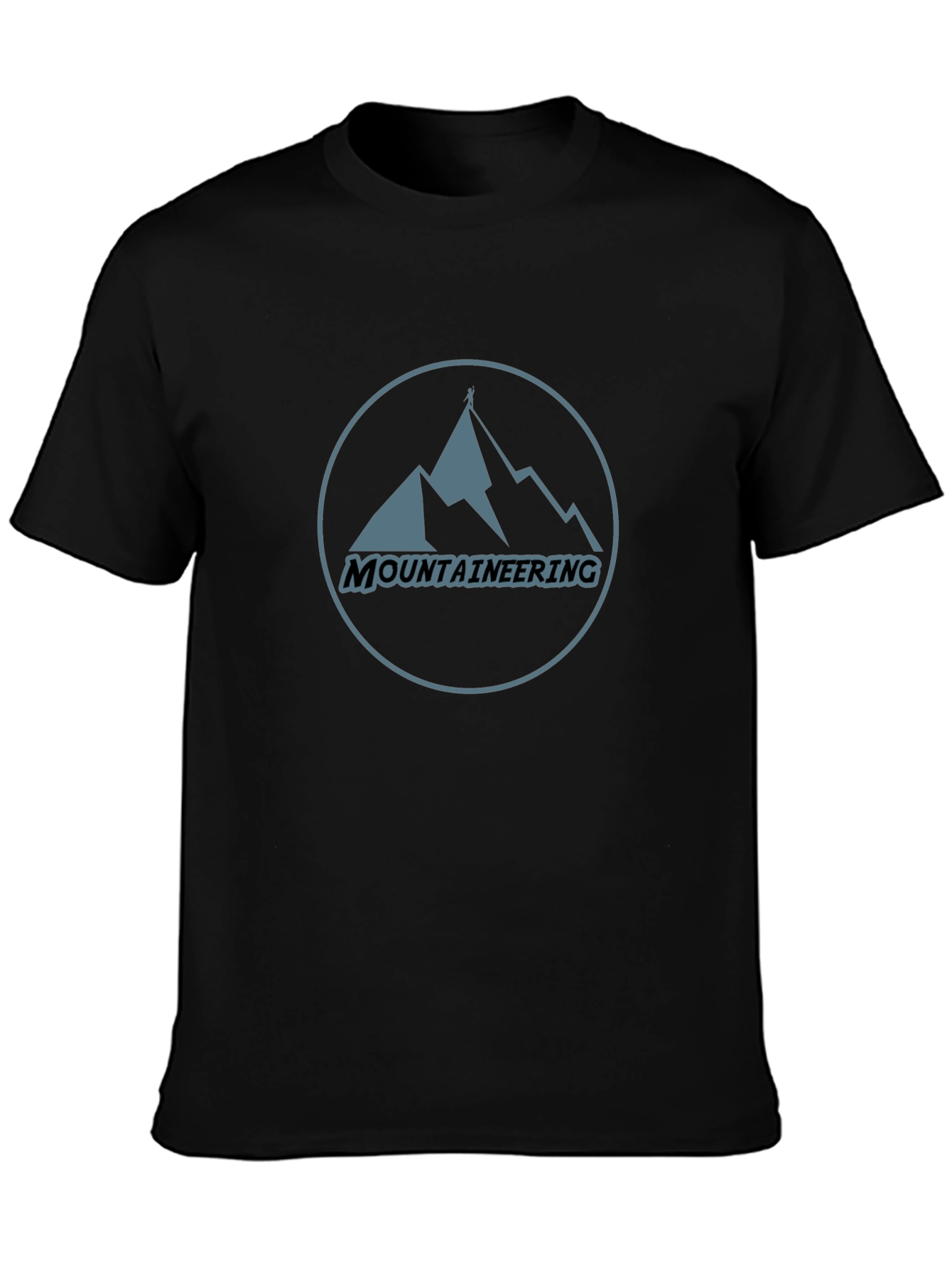Mountaineering Graphic T-Shirt - Black Cotton Tee
