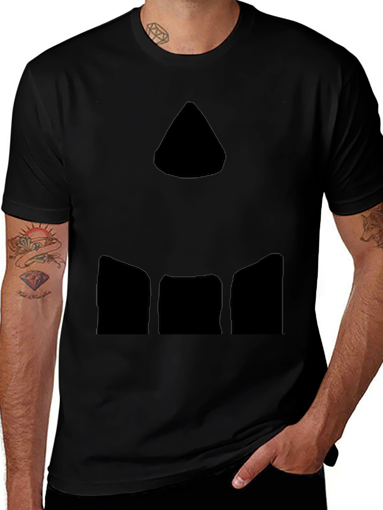 Abstract Graphic Print Black Casual T-Shirt
