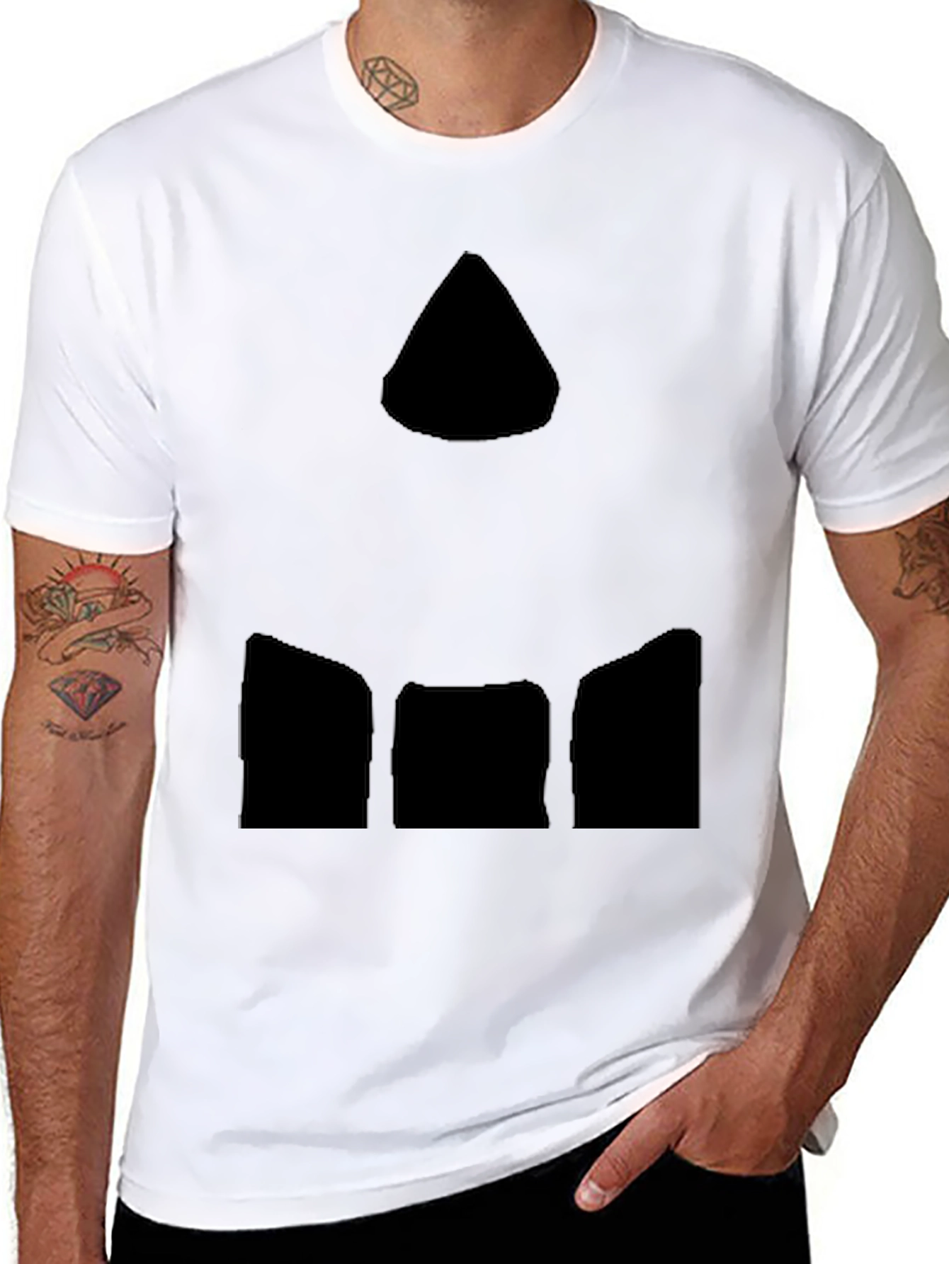 Abstract Graphic Print Black Casual T-Shirt