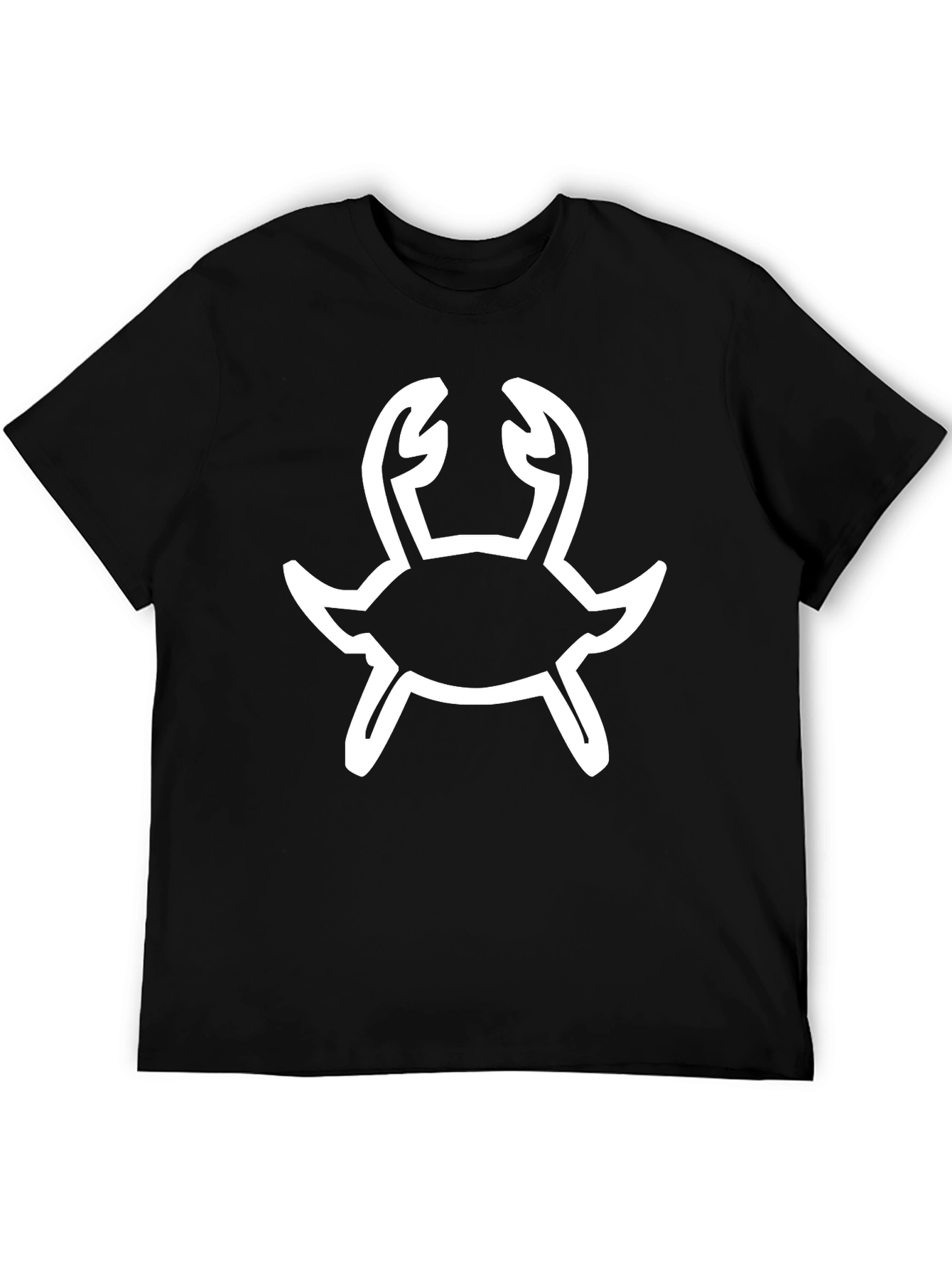 Crab Graphic Tee - Black Cotton T-Shirt