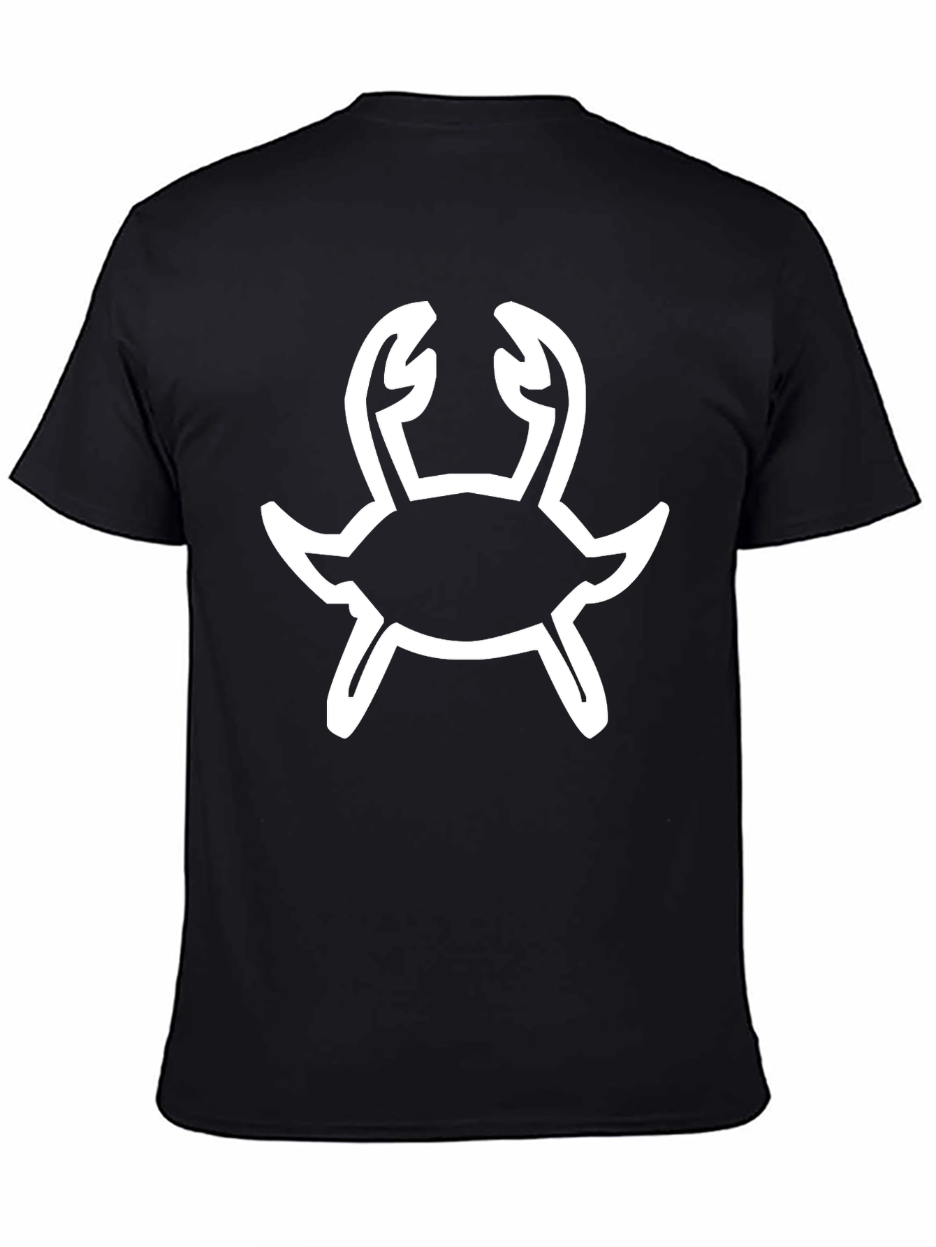Crab Graphic Tee - Black Cotton T-Shirt