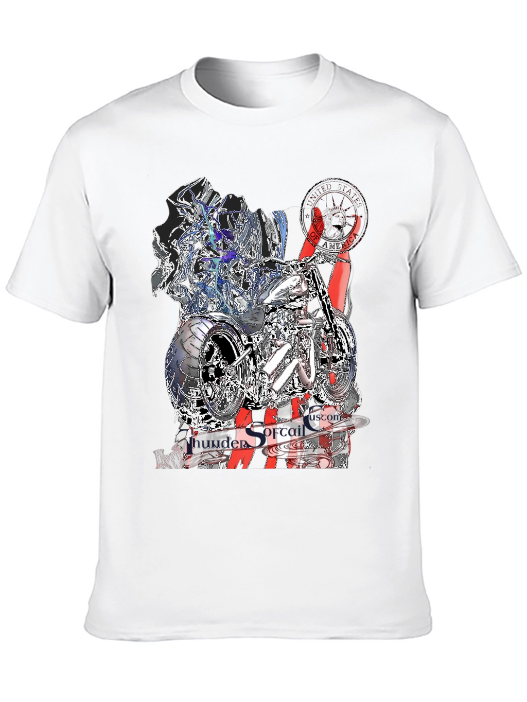 Thunder Softail Custom Black Graphic Tee