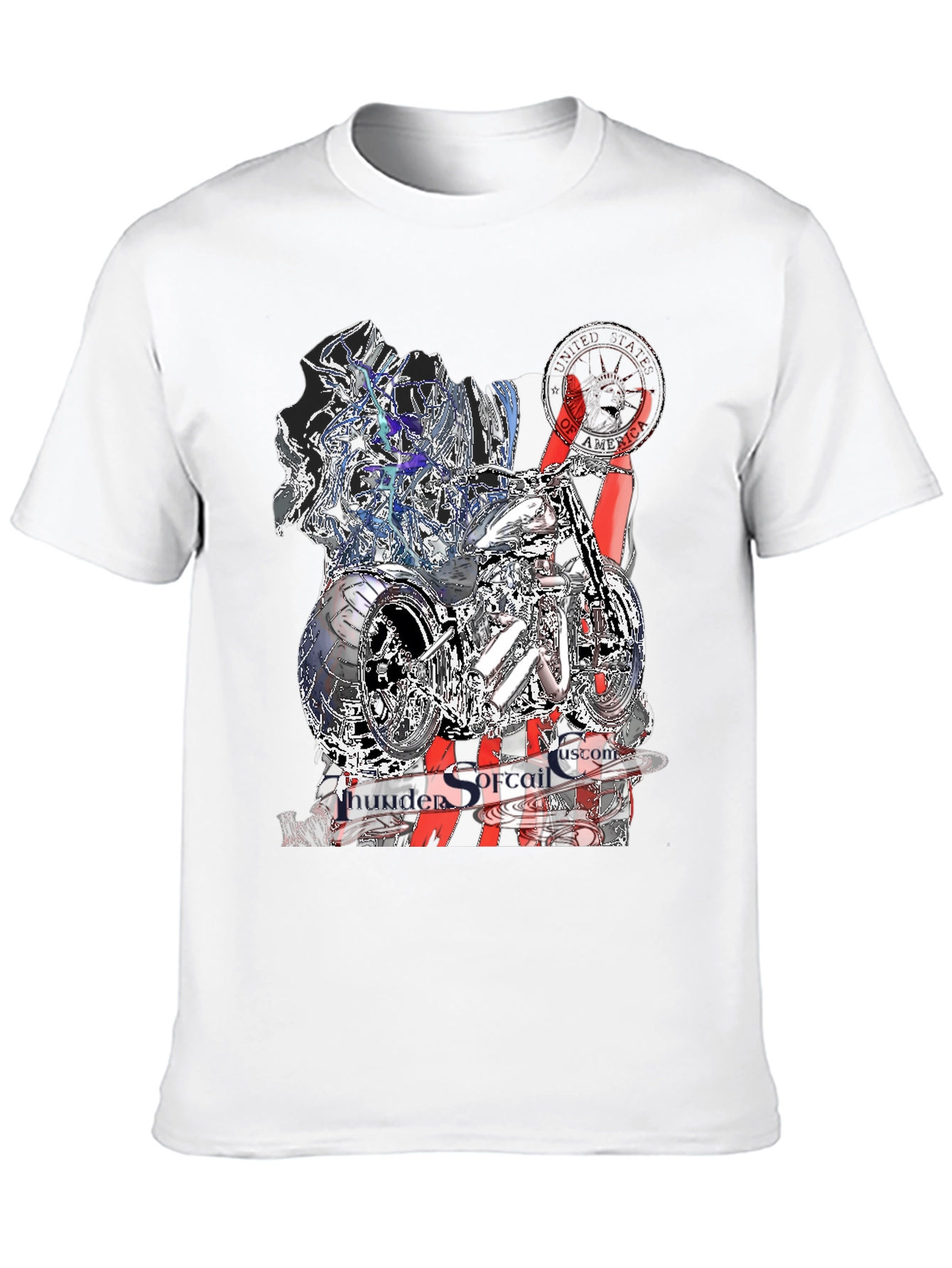 Thunder Softail Custom Black Graphic Tee