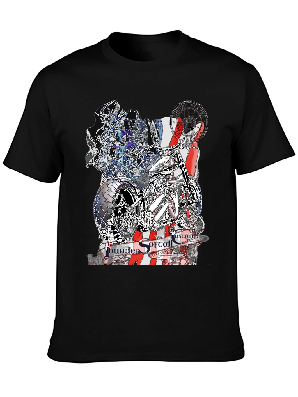 Thunder Softail Custom Black Graphic Tee
