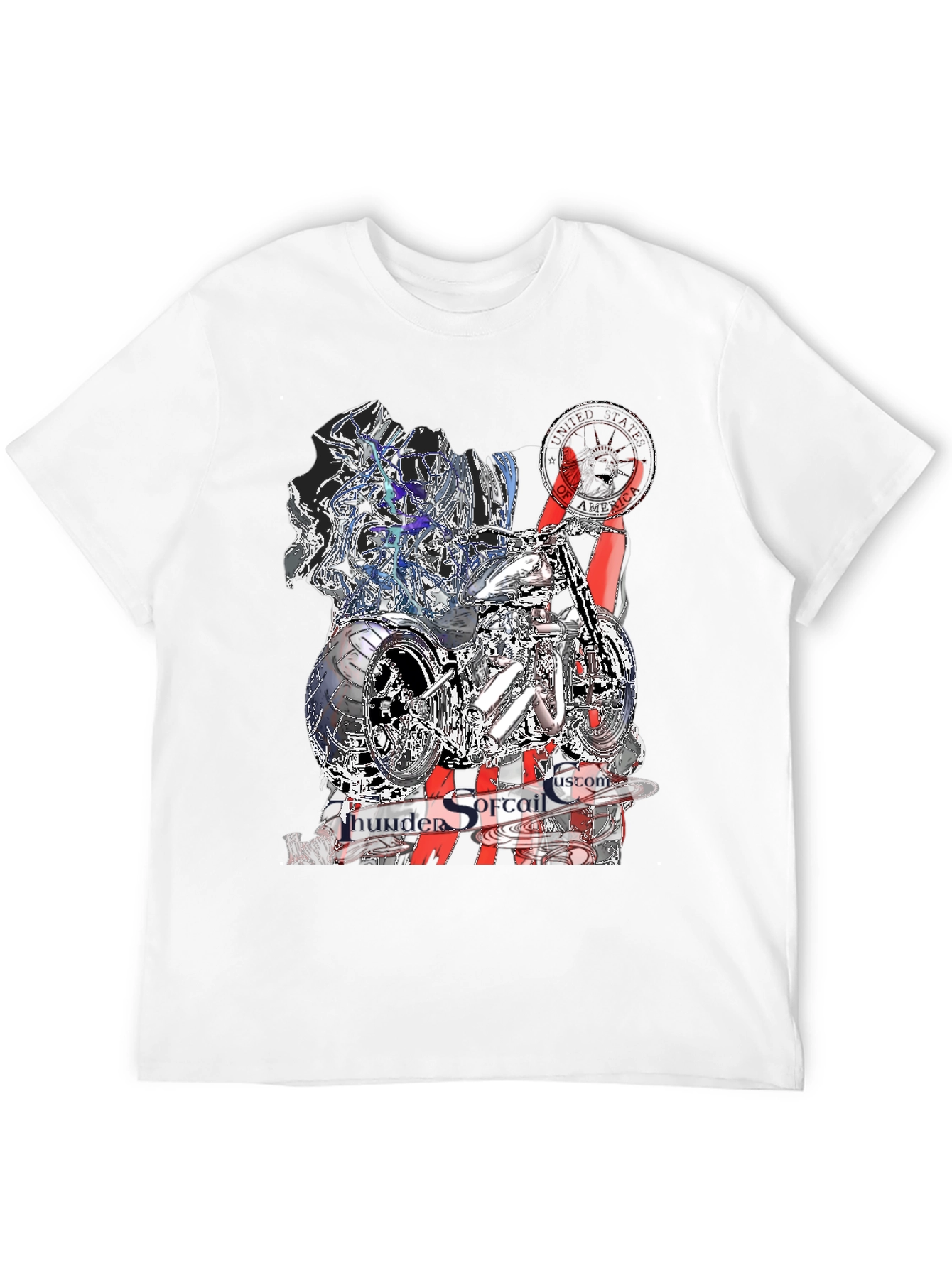 Thunder Softail Custom Black Graphic Tee