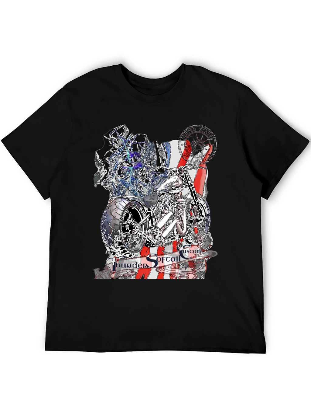 Thunder Softail Custom Black Graphic Tee