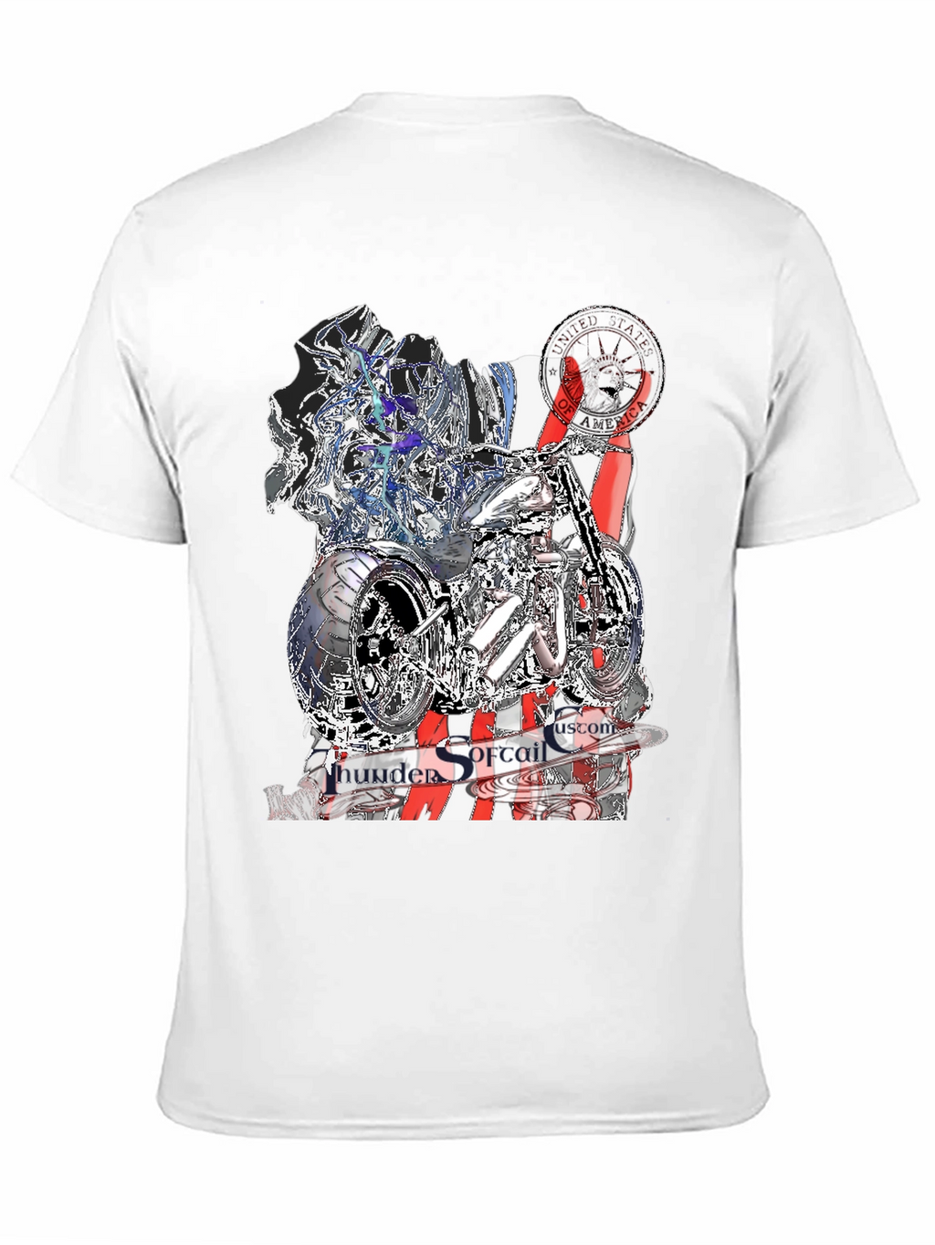 Thunder Softail Custom Black Graphic Tee