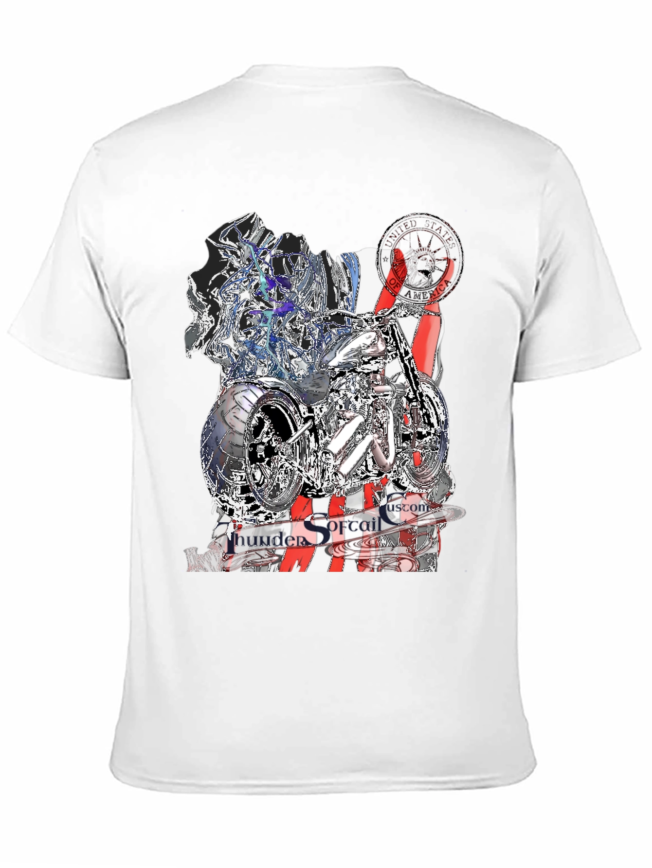 Thunder Softail Custom Black Graphic Tee
