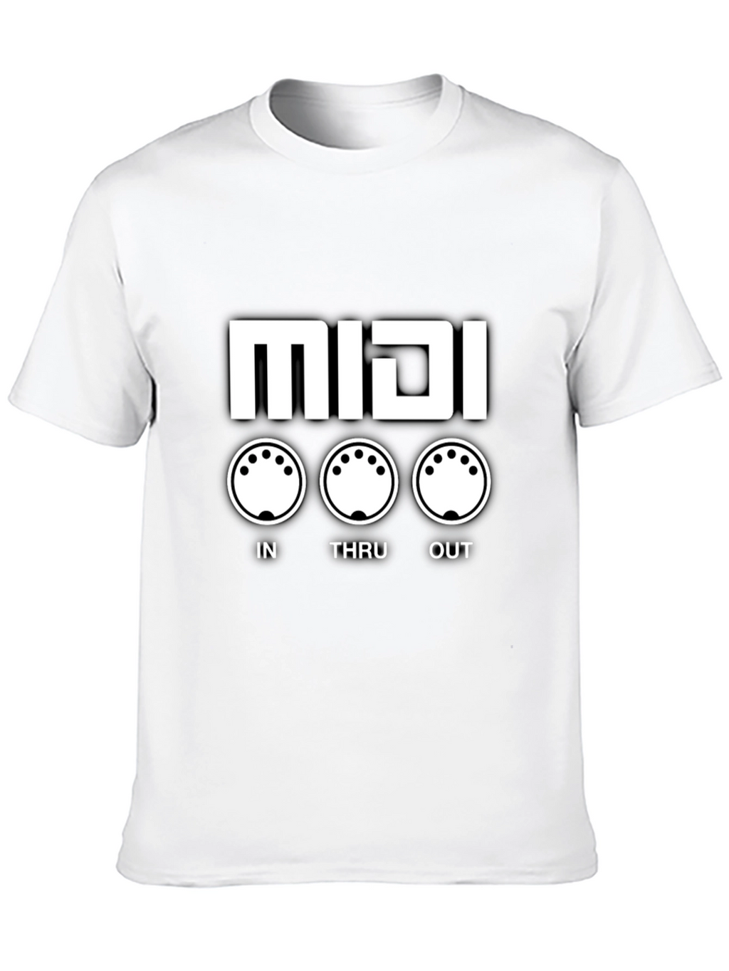 MIDI In Thru Out Black T-Shirt
