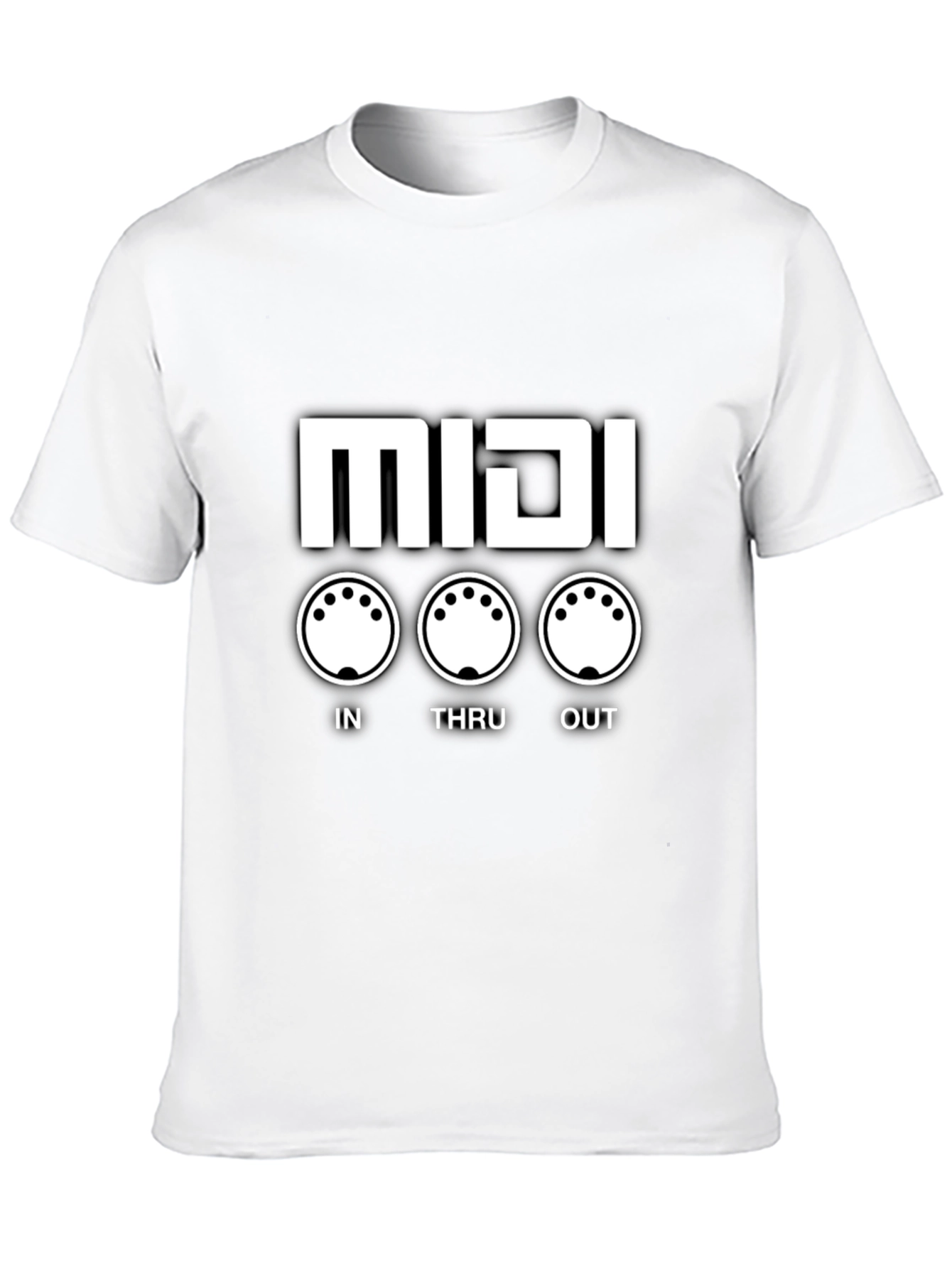 MIDI In Thru Out Black T-Shirt