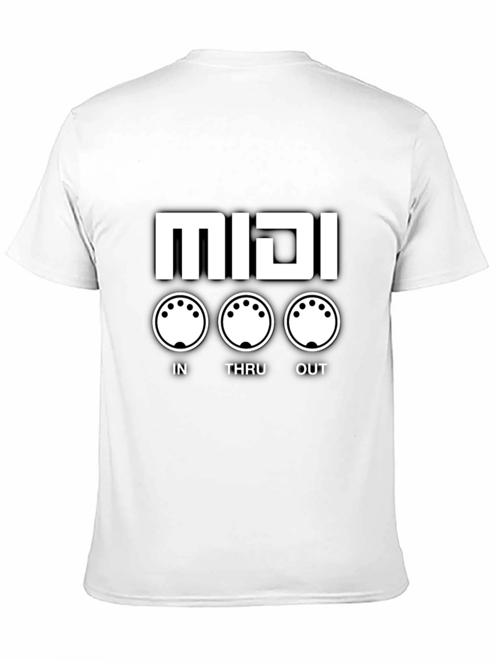 MIDI In Thru Out Black T-Shirt