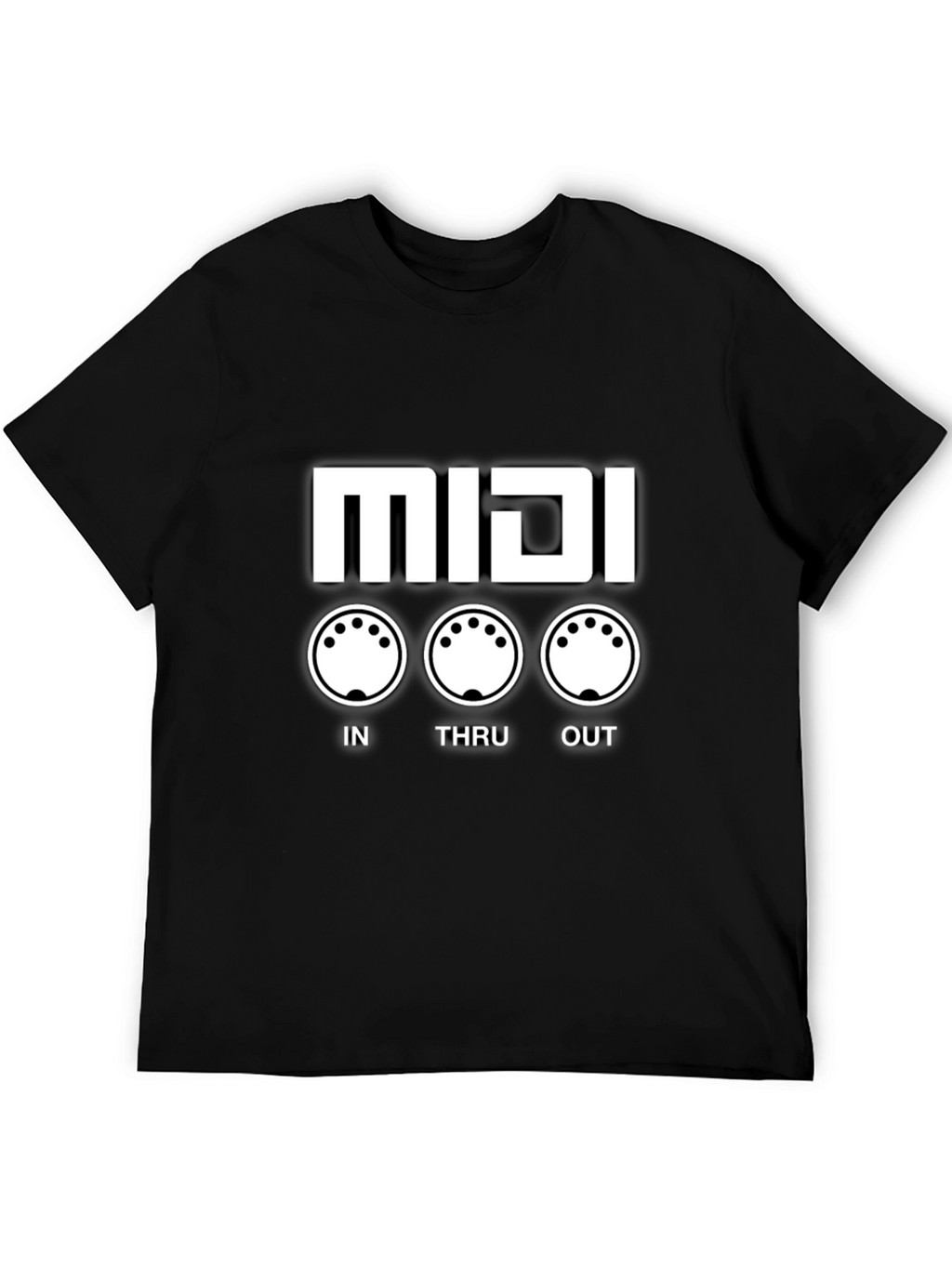 MIDI In Thru Out Black T-Shirt