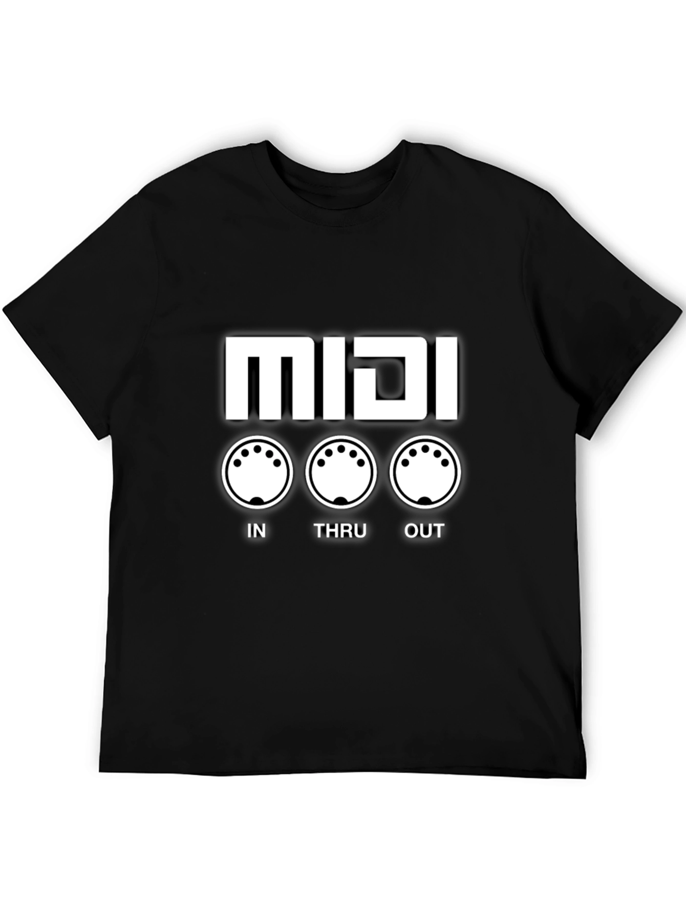 MIDI In Thru Out Black T-Shirt