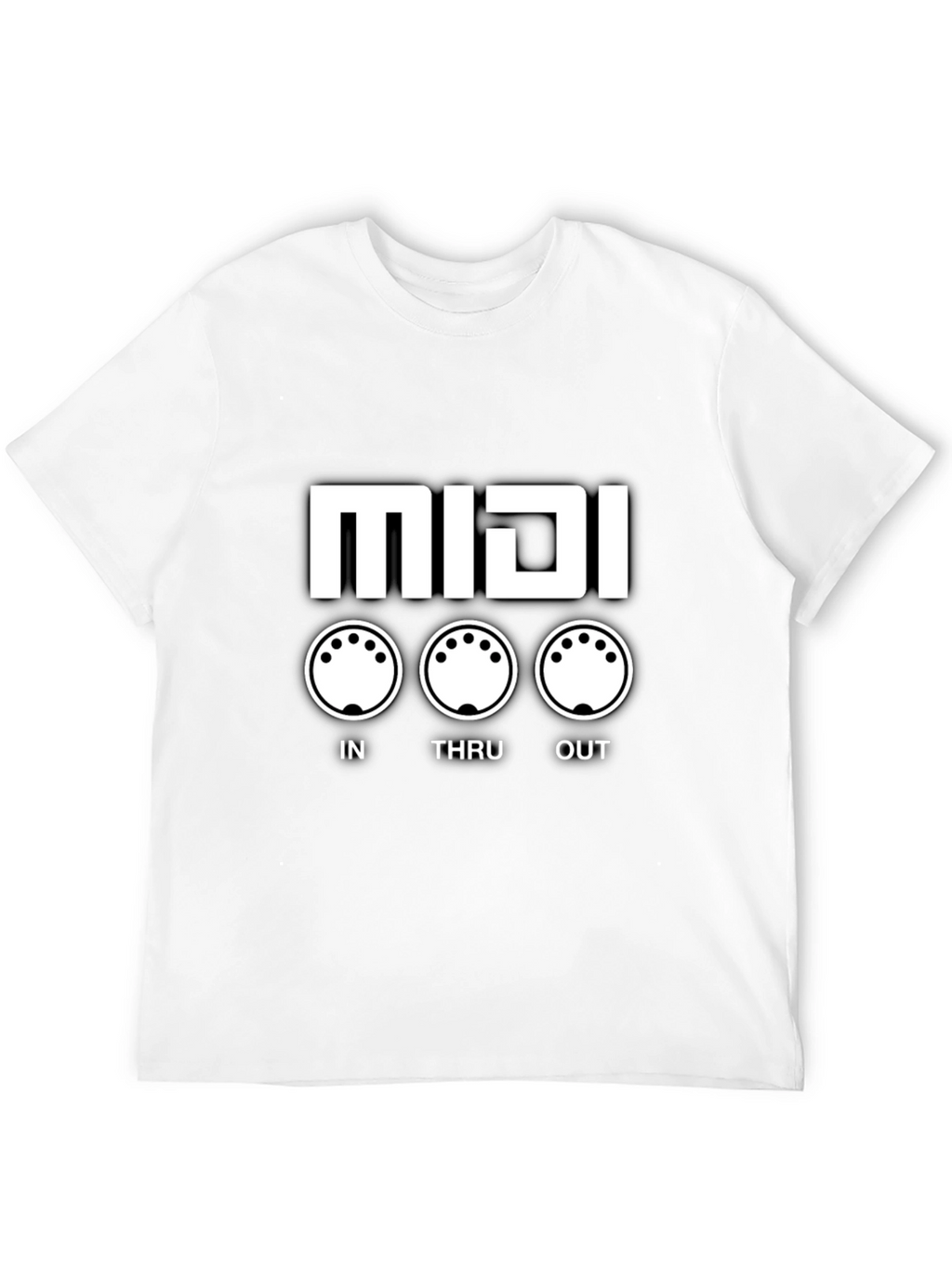 MIDI In Thru Out Black T-Shirt