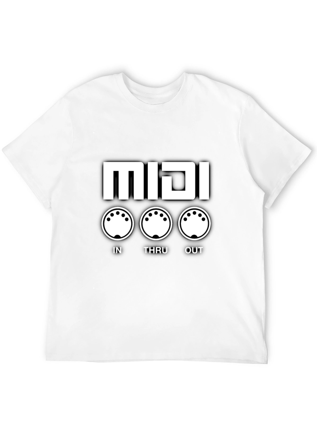 MIDI In Thru Out Black T-Shirt