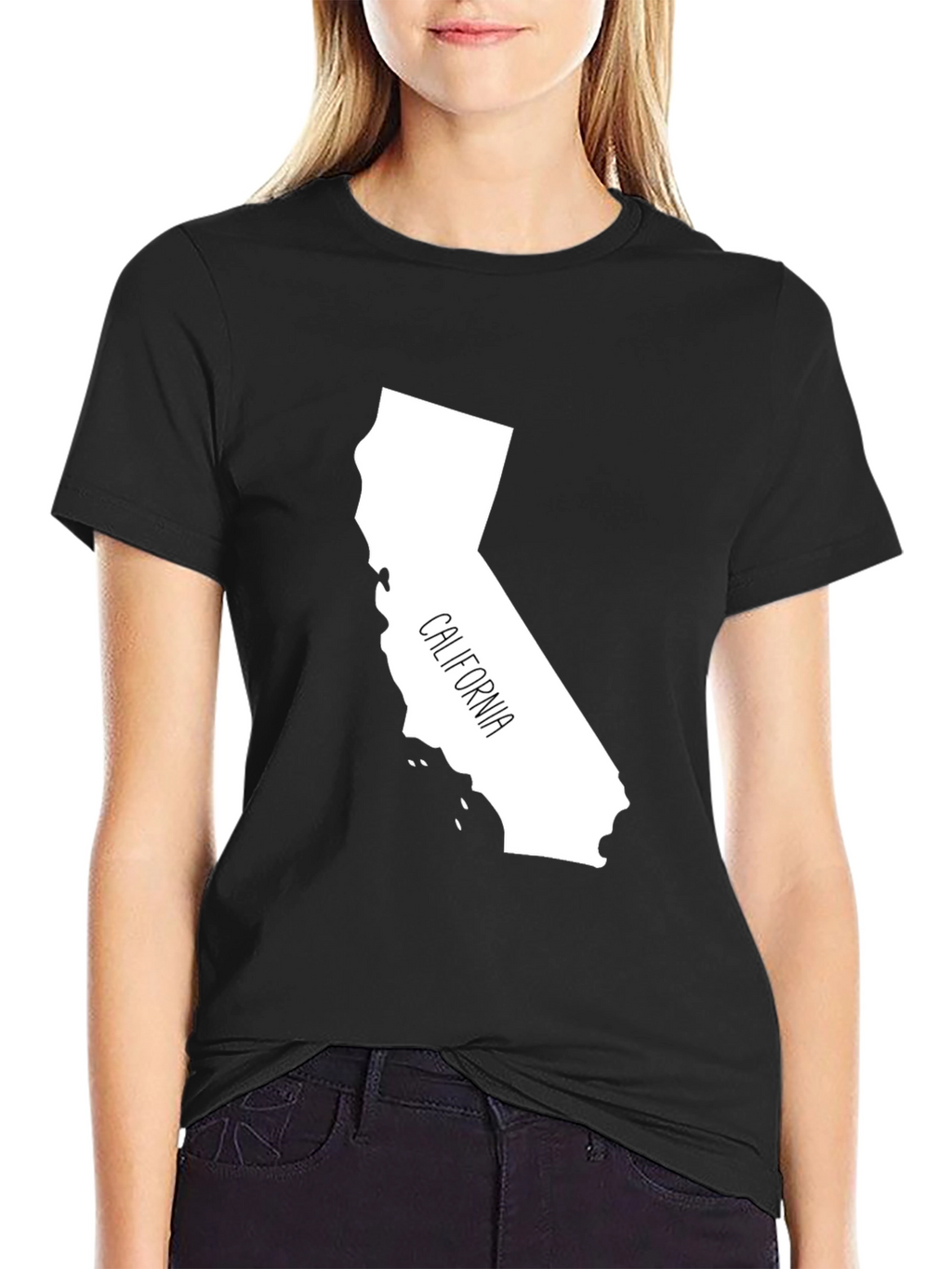 California State Outline T-Shirt - Black