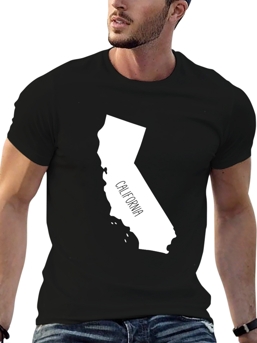 California State Outline T-Shirt - Black