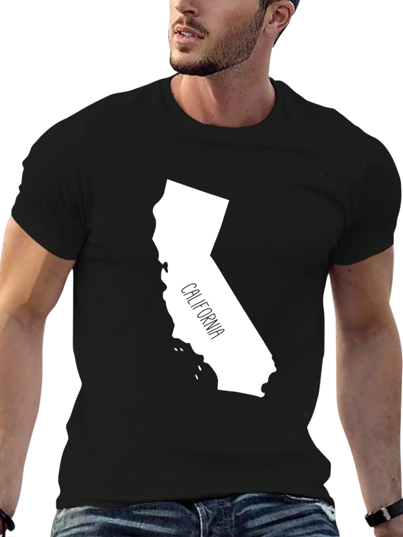 California State Outline T-Shirt - Black