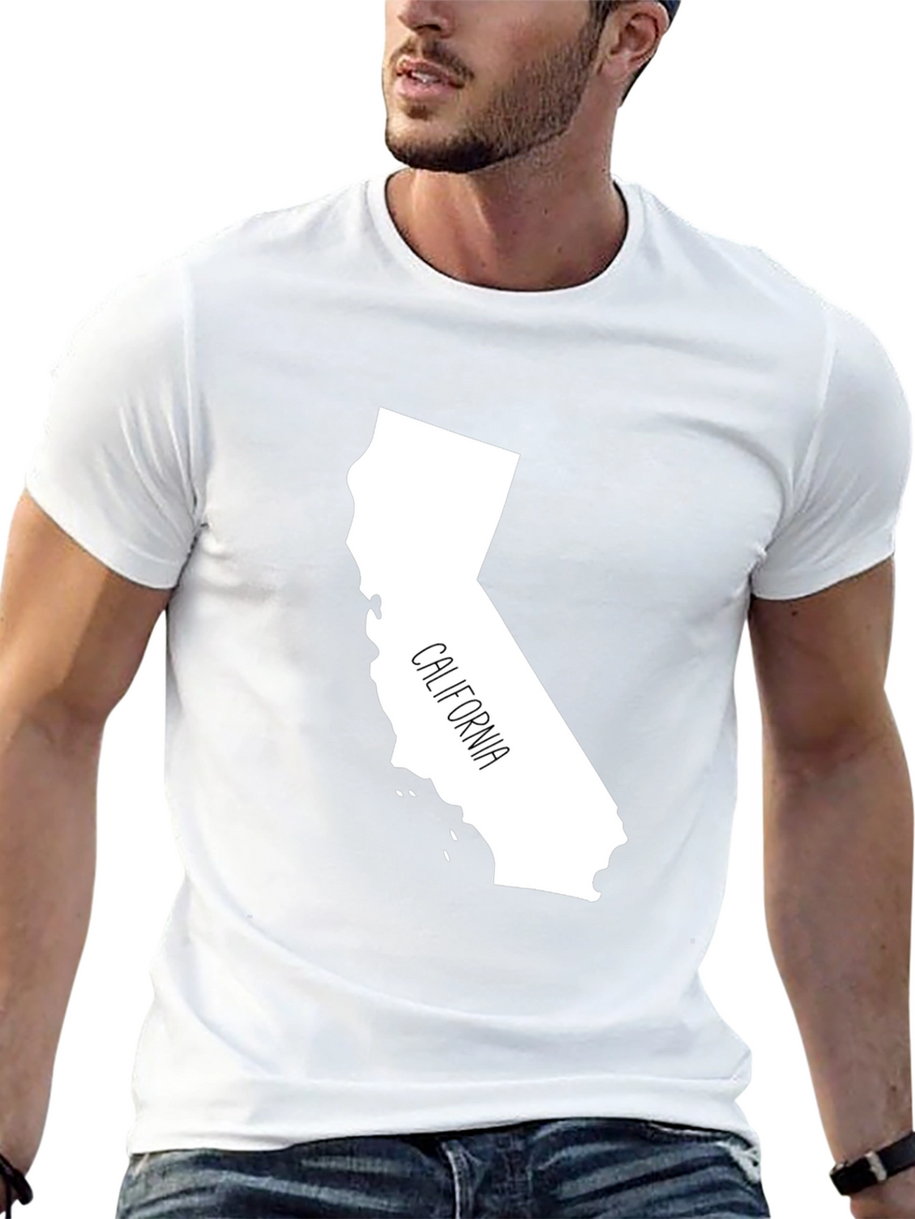 California State Outline T-Shirt - Black