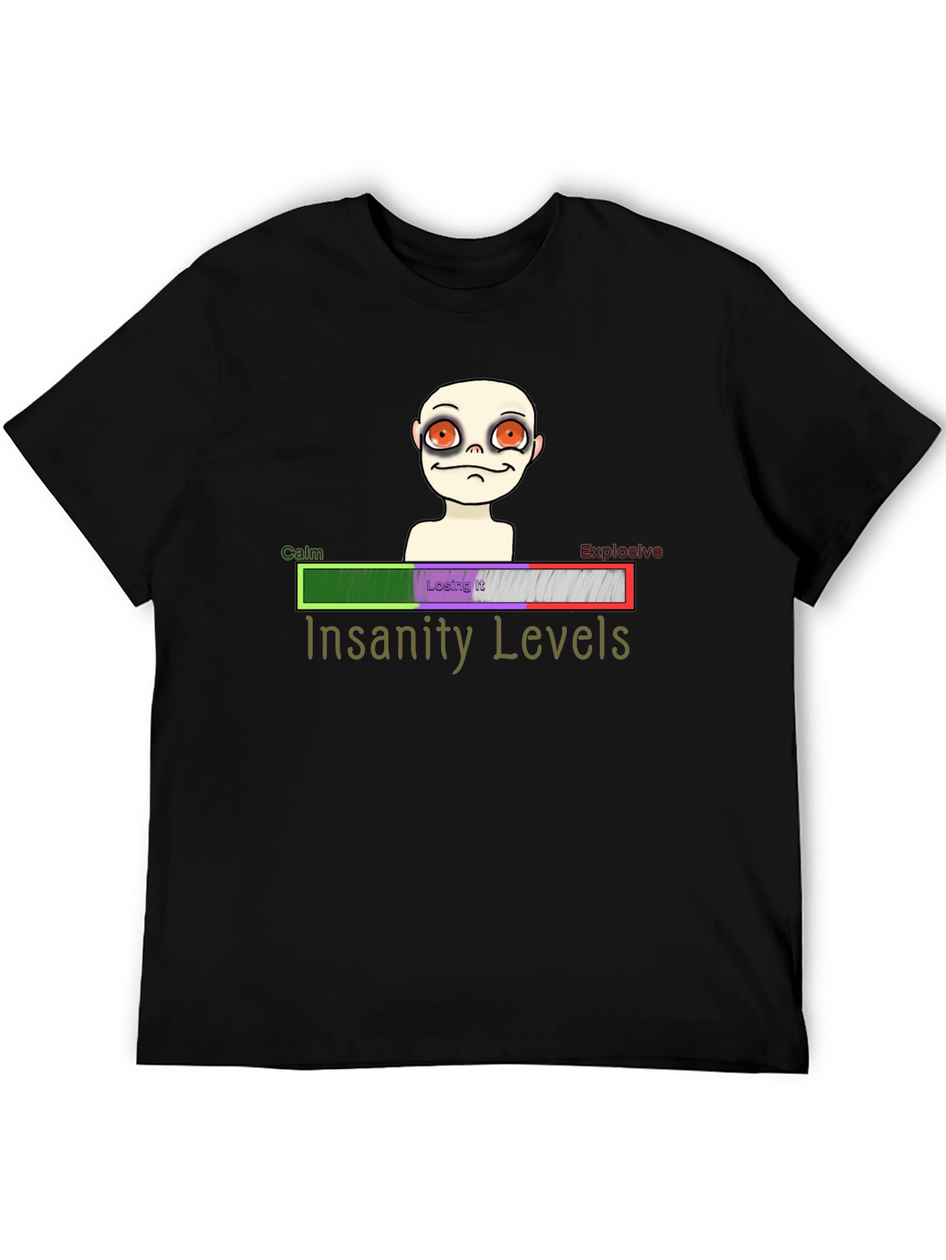 Insanity Levels T-Shirt - Crazy Character Tee