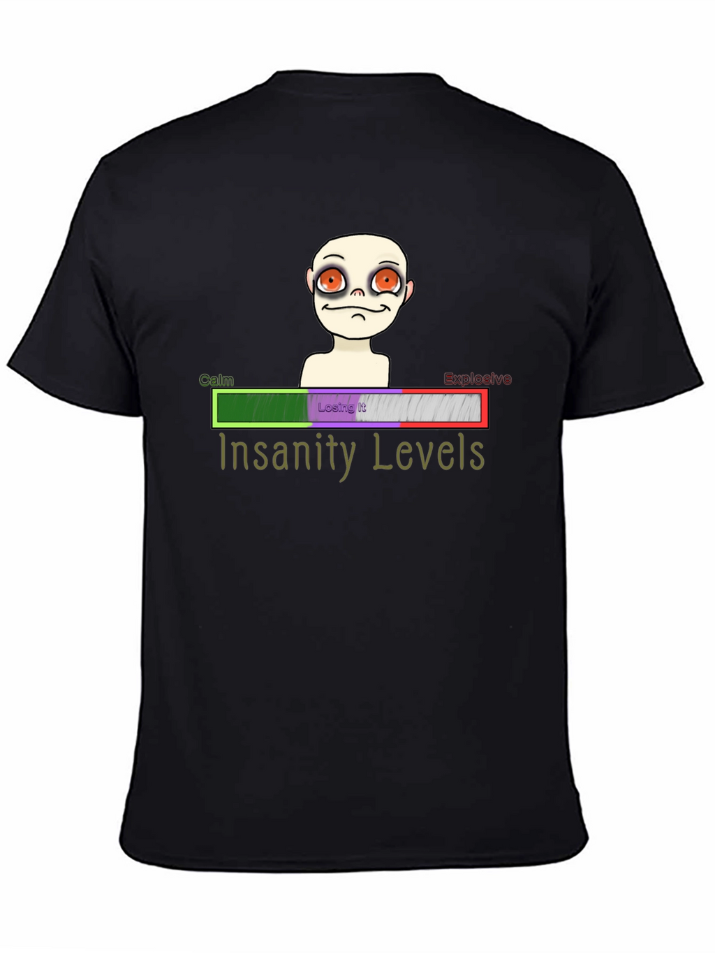 Insanity Levels T-Shirt - Crazy Character Tee