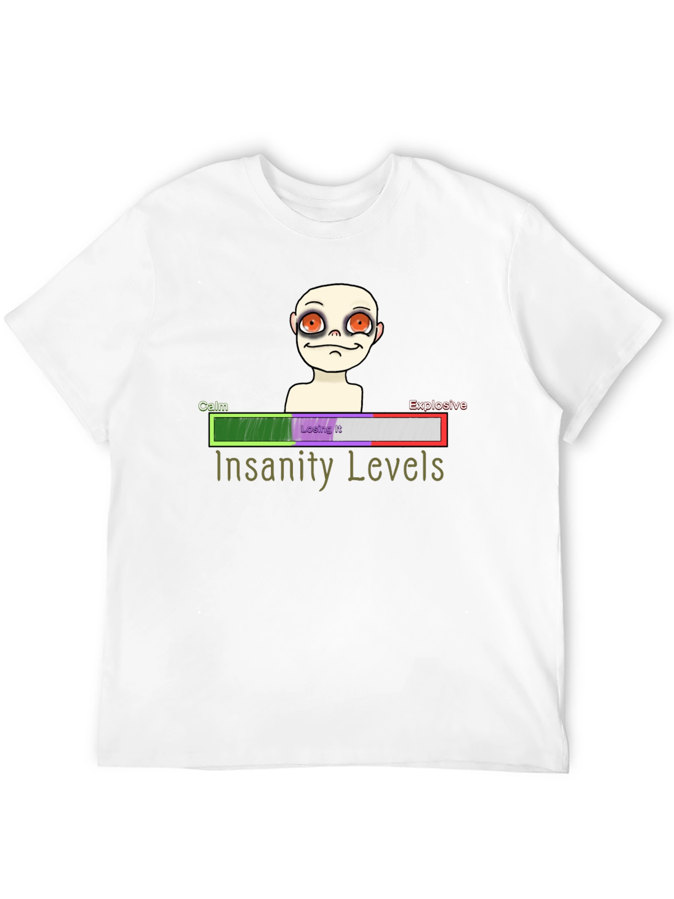 Insanity Levels T-Shirt - Crazy Character Tee