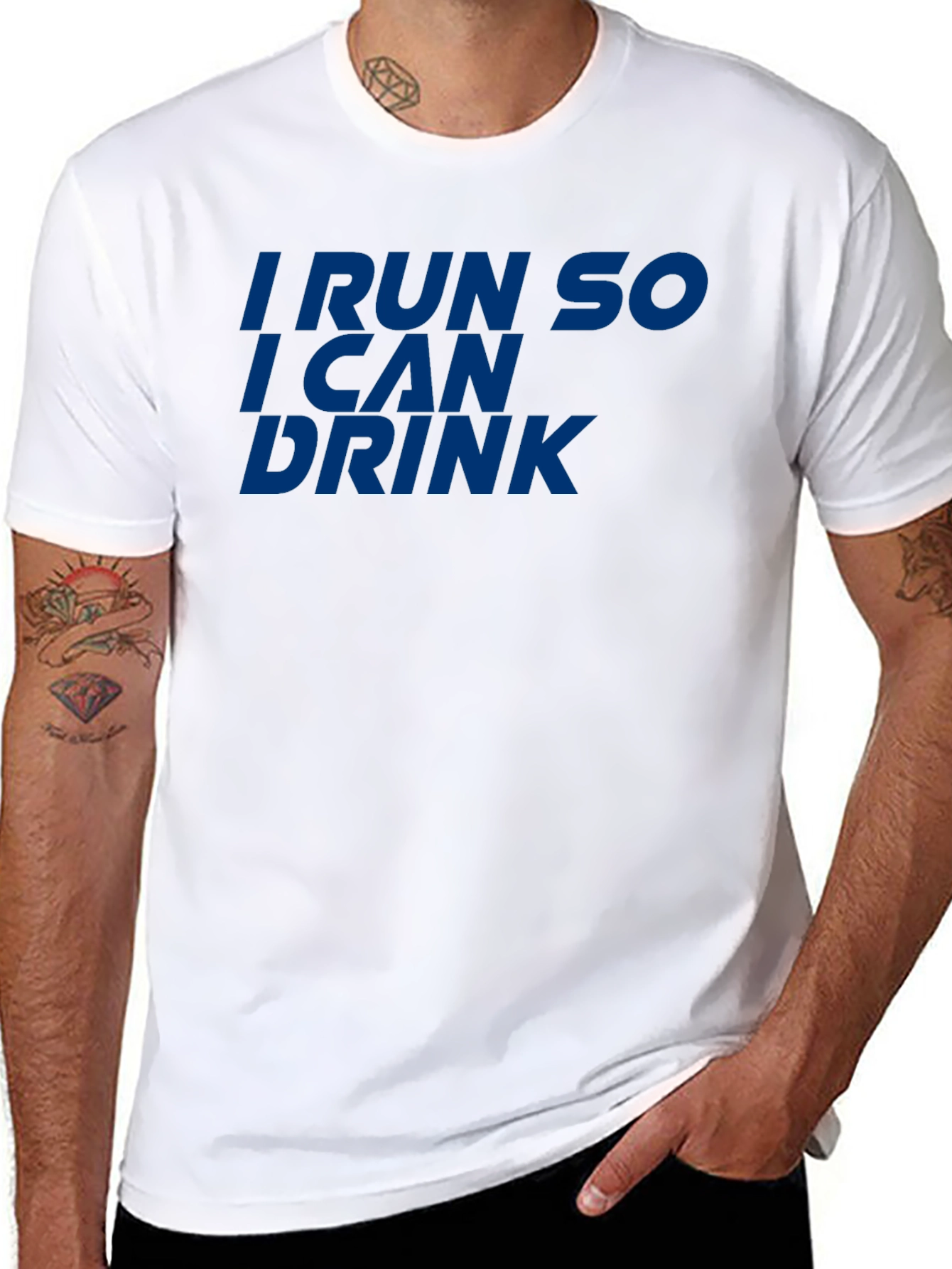 Run to Drink T-Shirt - Funny Workout Tee