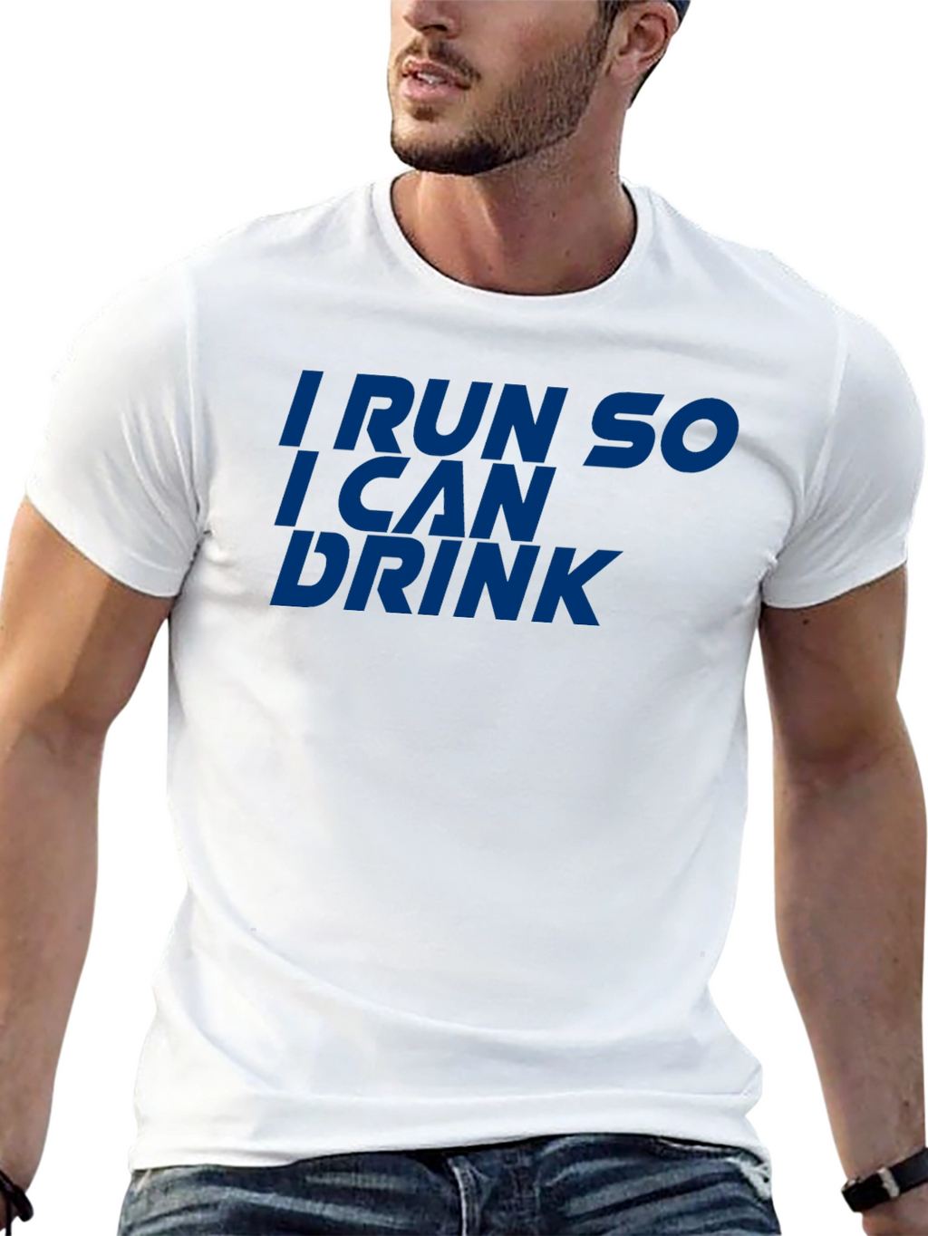 Run to Drink T-Shirt - Funny Workout Tee