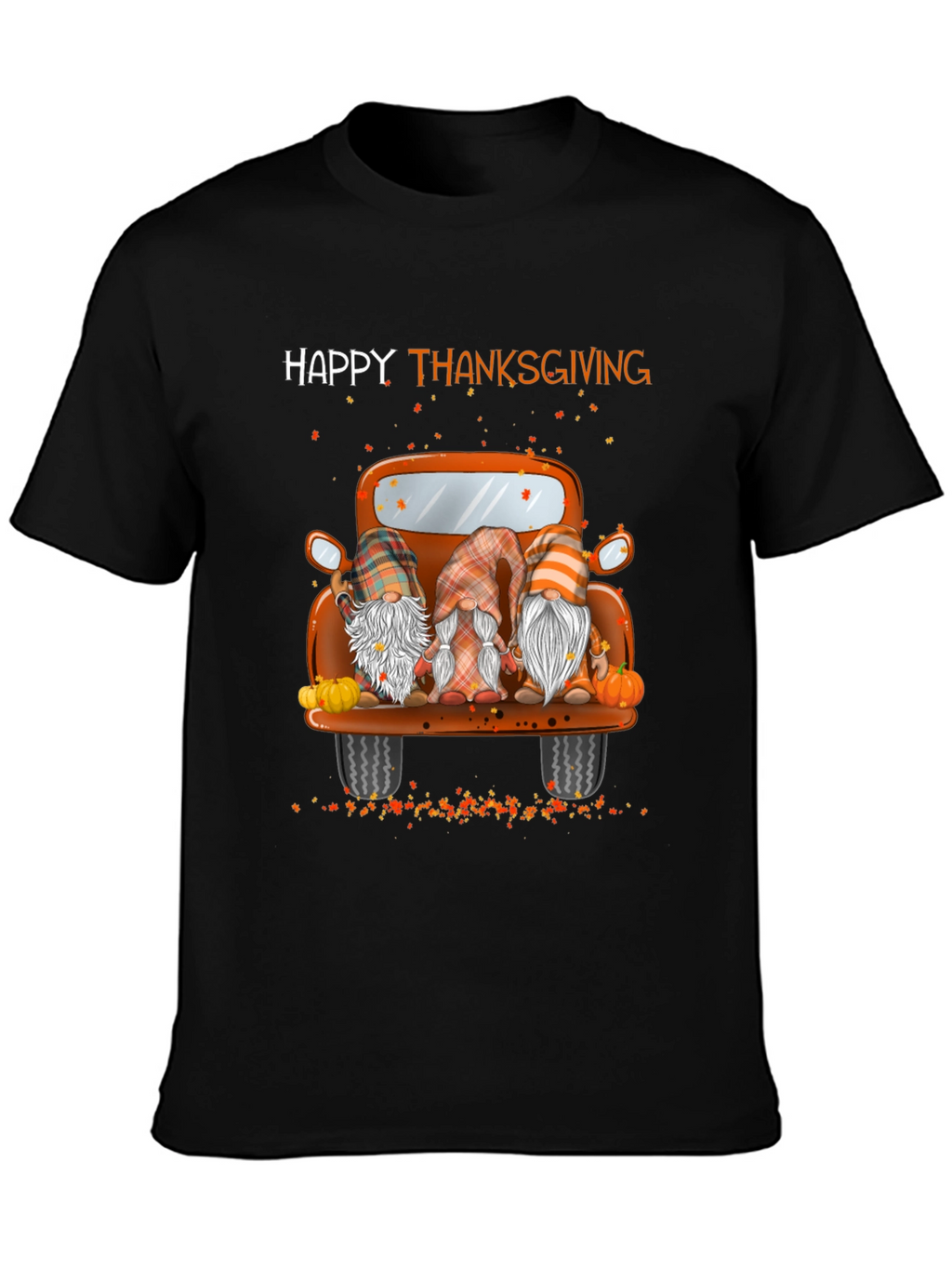 Happy Thanksgiving Truck Gnomes Graphic Tee