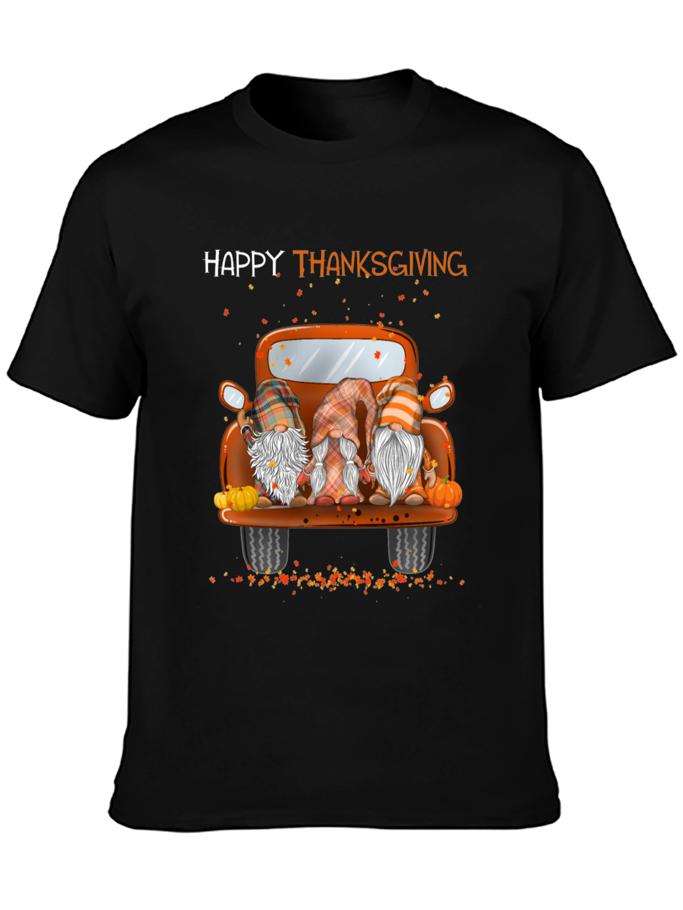 Happy Thanksgiving Truck Gnomes Graphic Tee