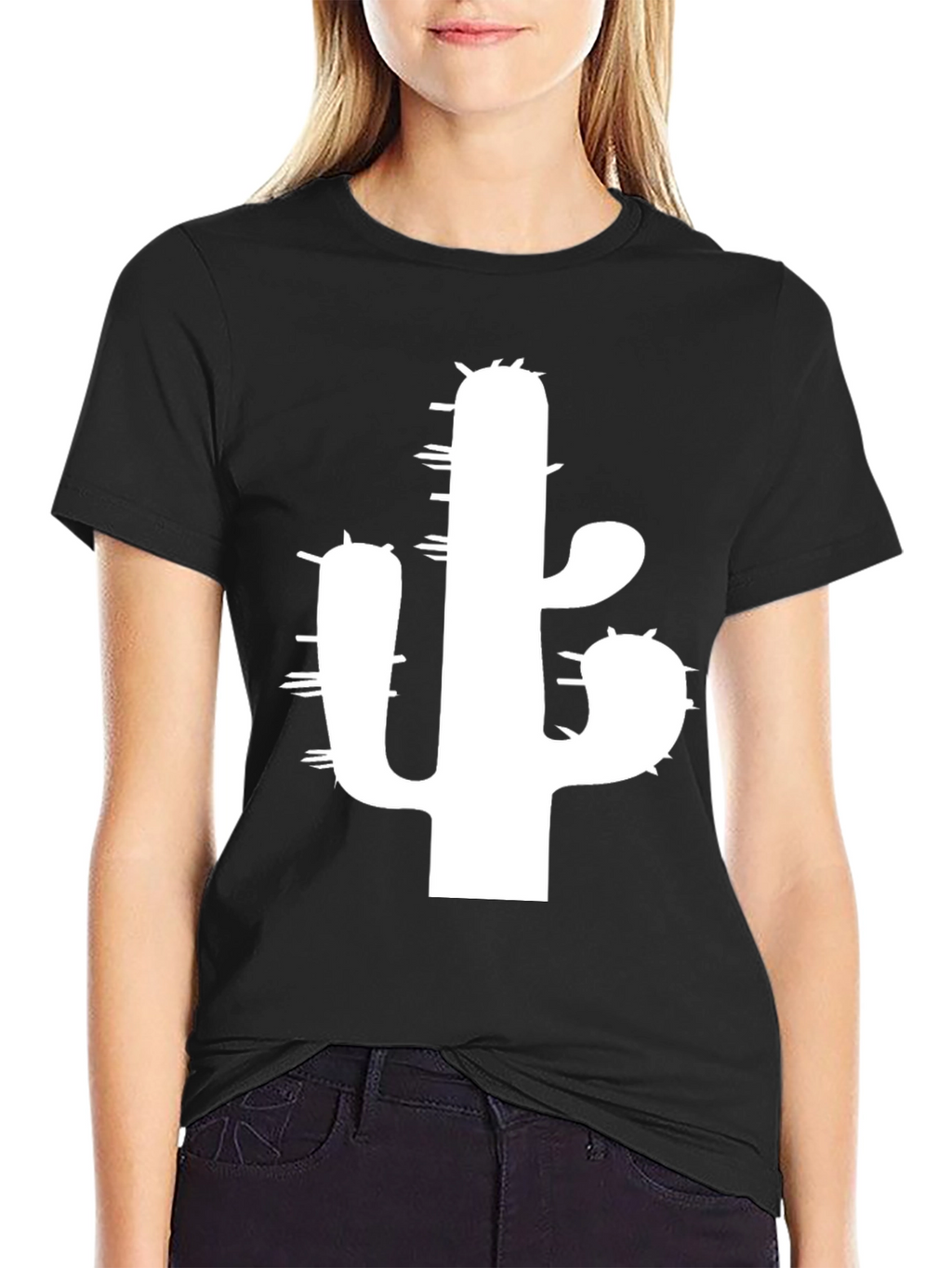 Cactus Graphic T-Shirt - Black Cotton Tee