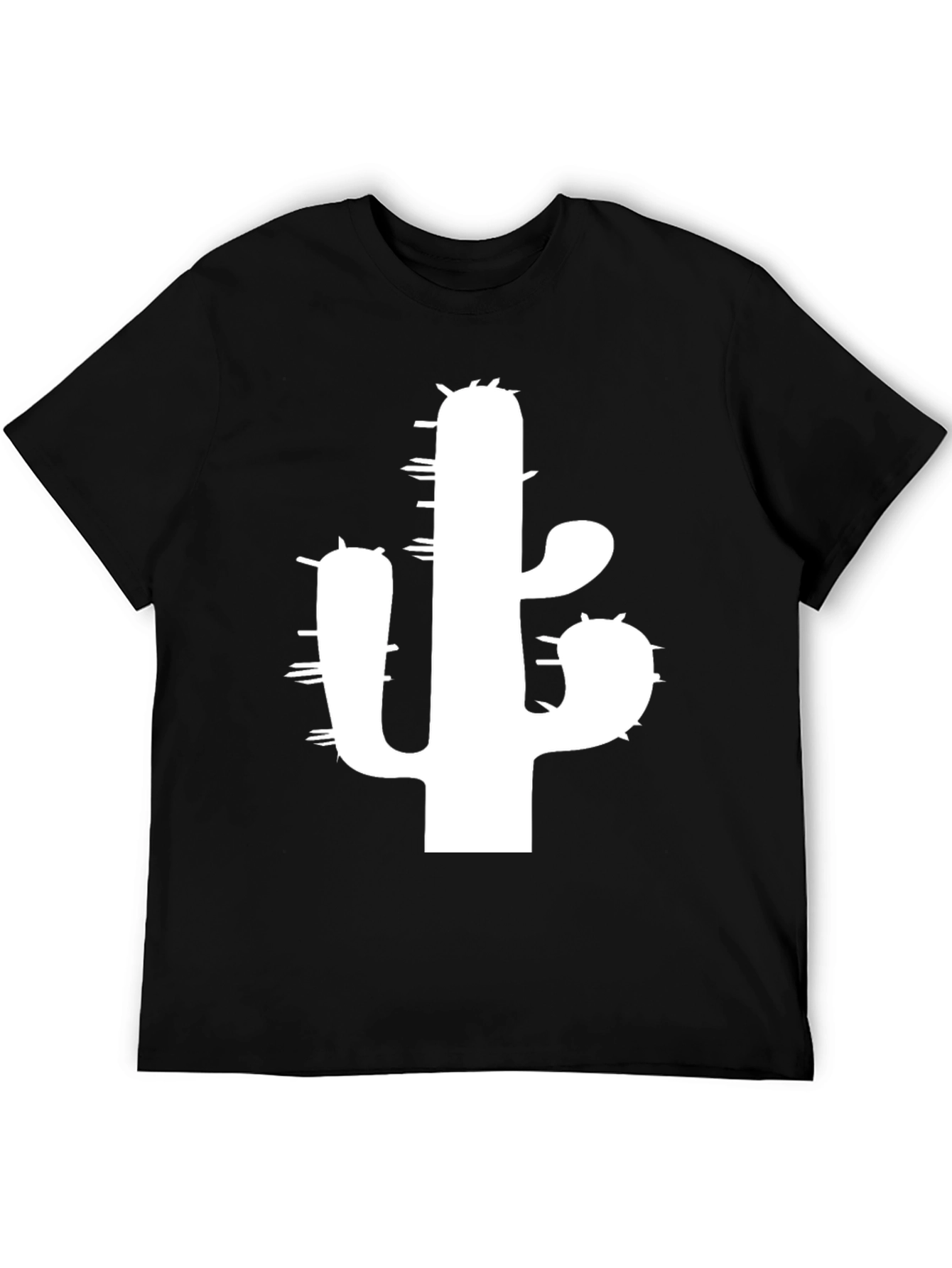 Cactus Graphic T-Shirt - Black Cotton Tee