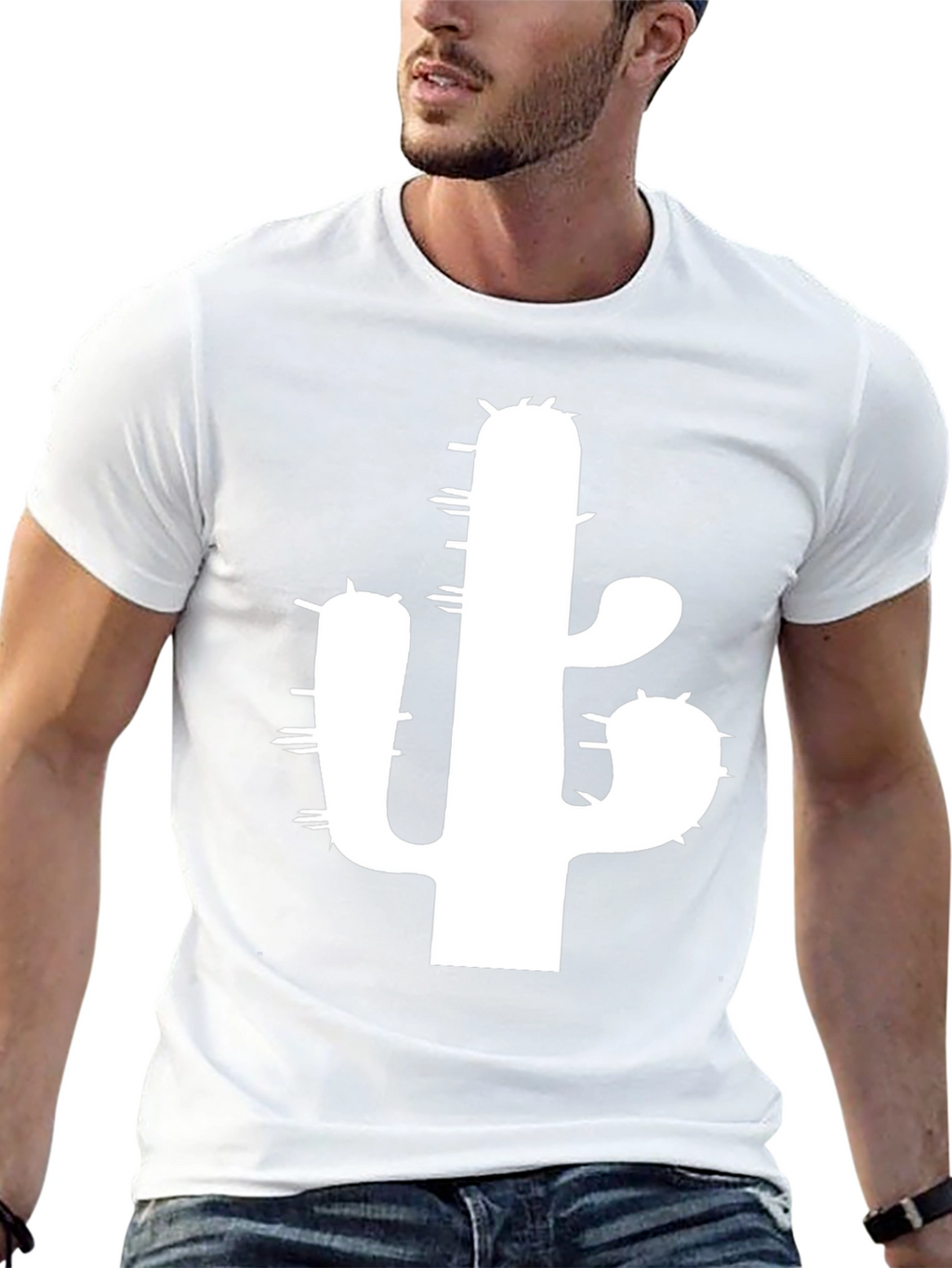 Cactus Graphic T-Shirt - Black Cotton Tee