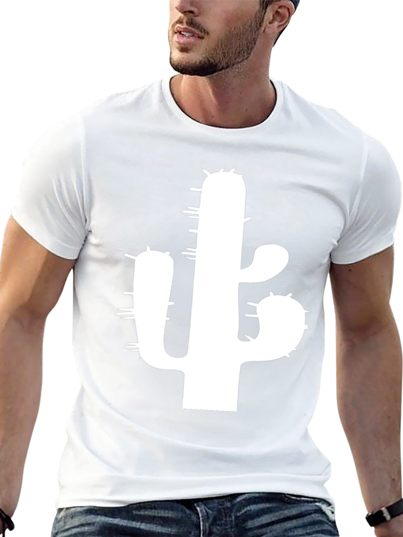 Cactus Graphic T-Shirt - Black Cotton Tee