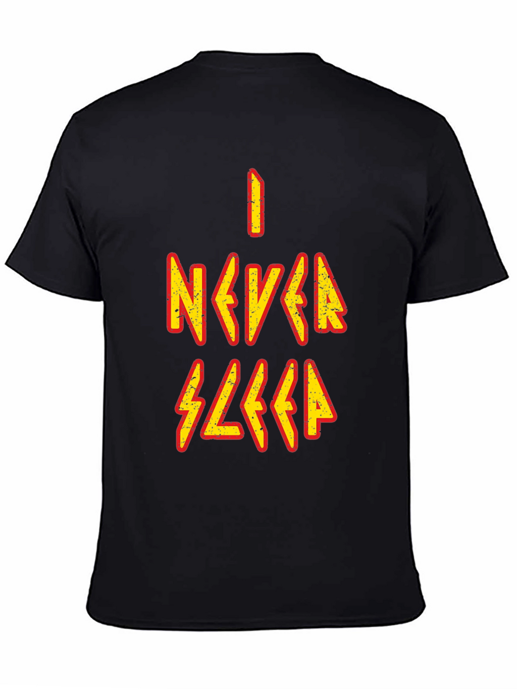 I Never Sleep Graphic Tee - Black Cotton T-Shirt