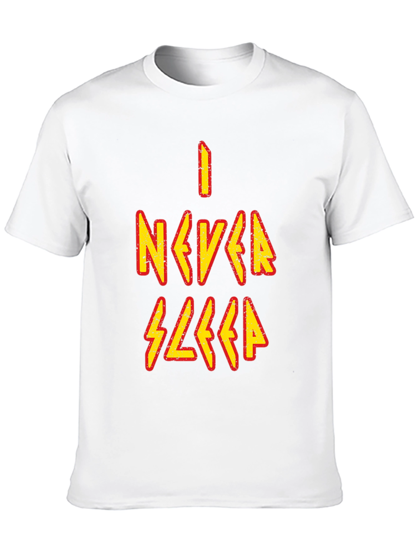 I Never Sleep Graphic Tee - Black Cotton T-Shirt