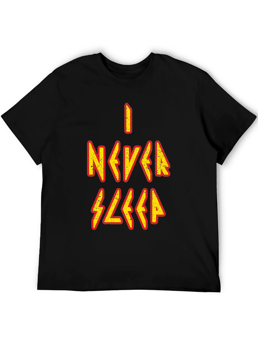 I Never Sleep Graphic Tee - Black Cotton T-Shirt