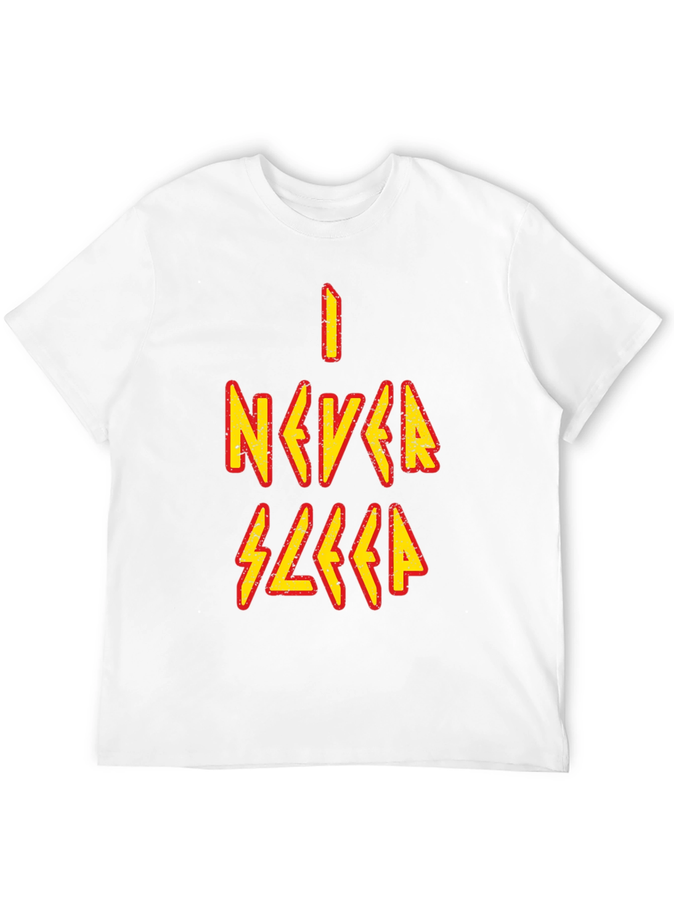 I Never Sleep Graphic Tee - Black Cotton T-Shirt