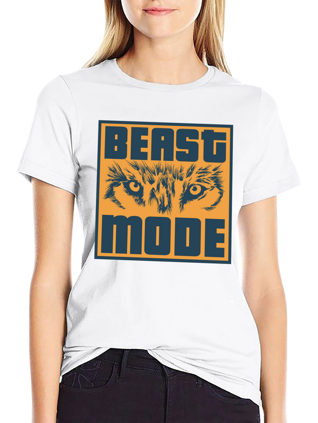 Beast Mode Graphic Tee - Wolf Eyes Design