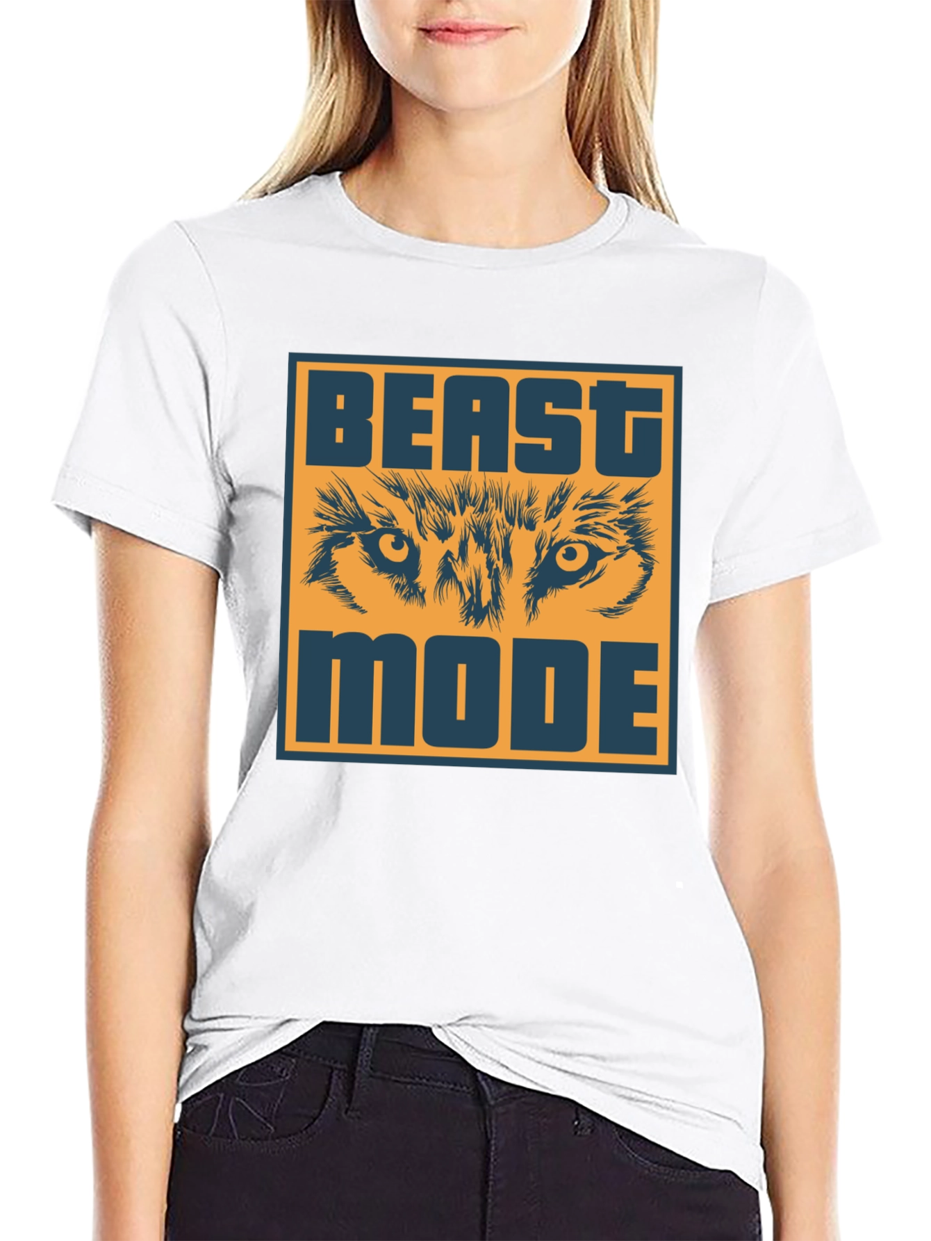 Beast Mode Graphic Tee - Wolf Eyes Design