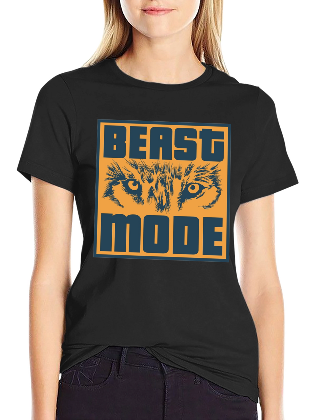Beast Mode Graphic Tee - Wolf Eyes Design