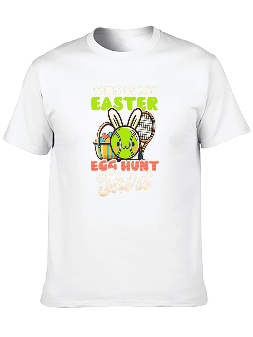 Easter Egg Hunt Shirt - Tennis Bunny