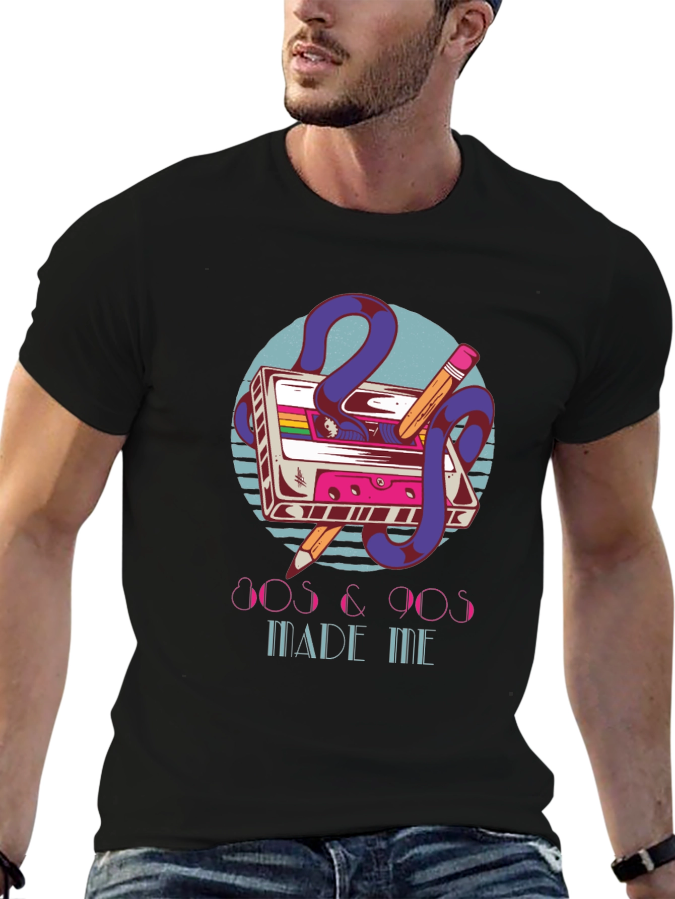 Retro 80s & 90s Cassette Tape Graphic T-Shirt